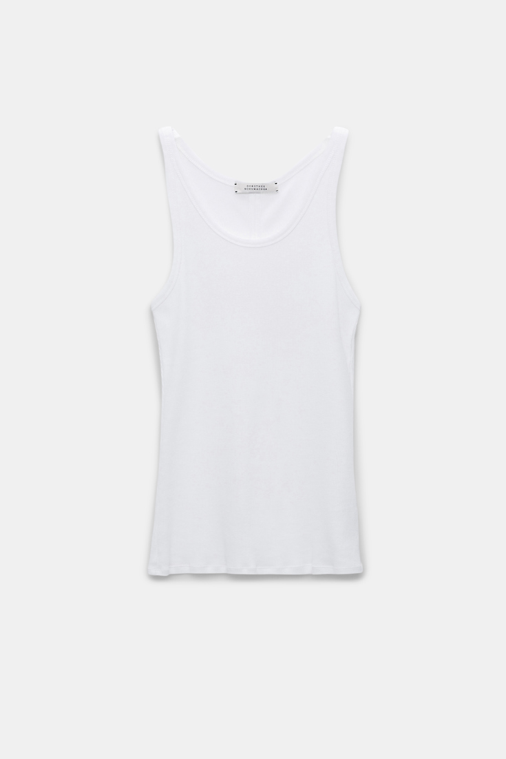 Dorothee Schumacher Geripptes Tanktop pure white