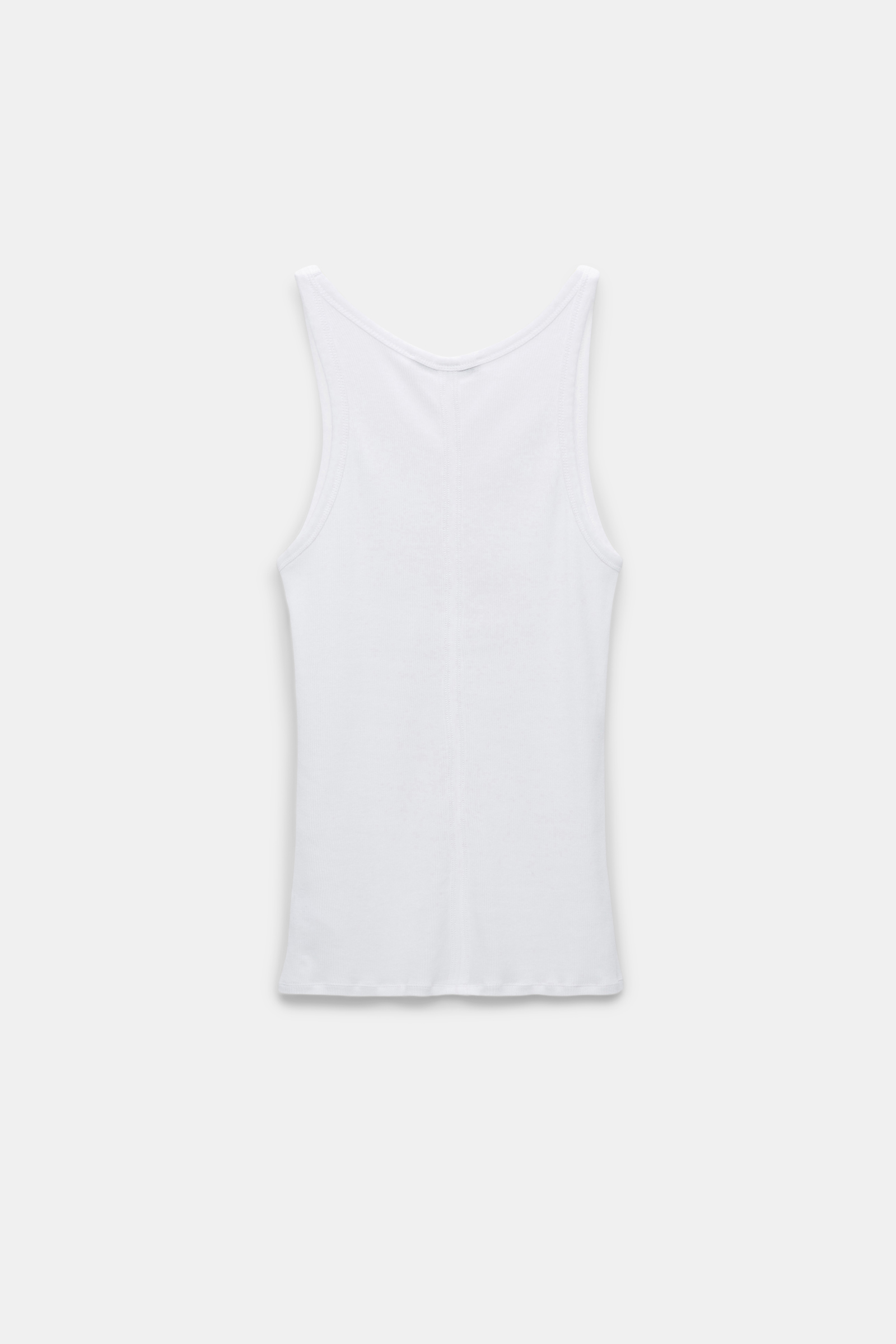 Dorothee Schumacher Ribbed cotton tank top pure white