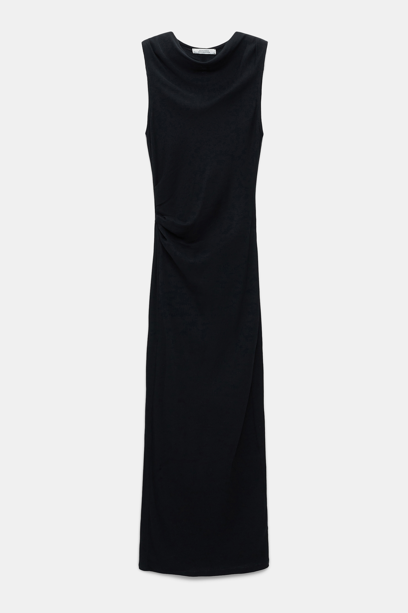 Dorothee Schumacher Drapiertes Schlauchkleid aus geripptem Jersey pure black