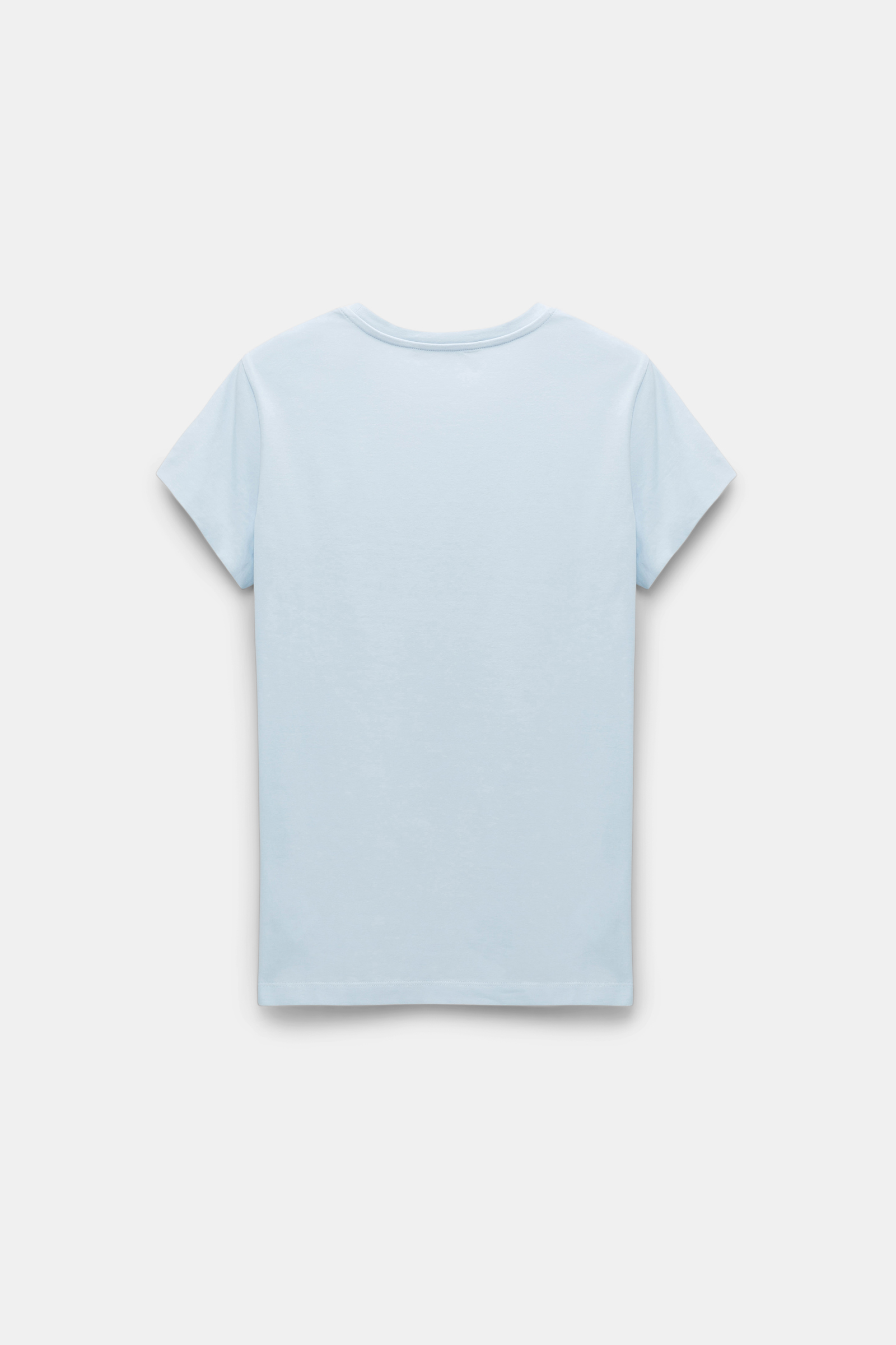 Dorothee Schumacher Round neck stretch cotton T-shirt ice blue