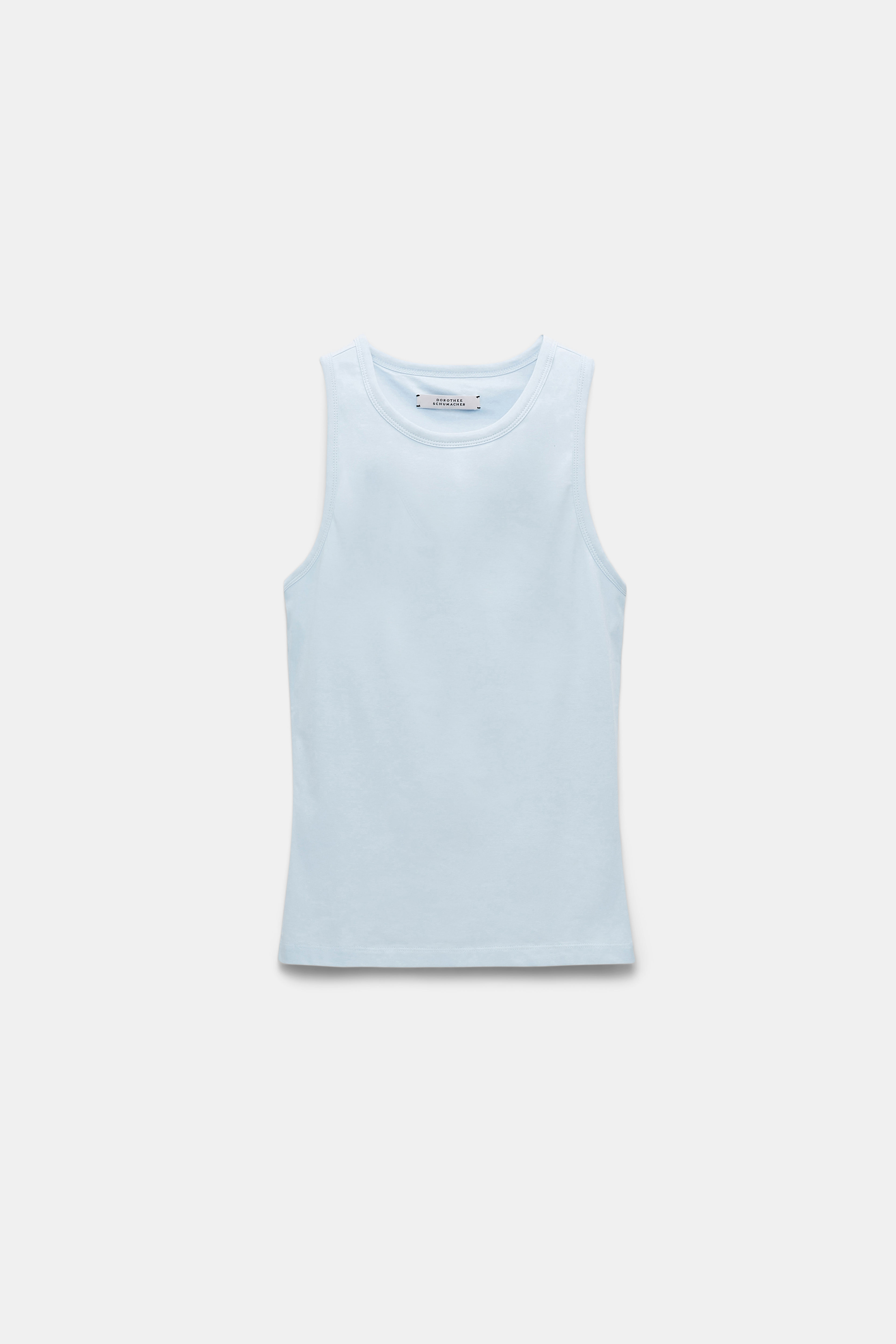 Dorothee Schumacher Round neck tank top with built-in bra ice blue