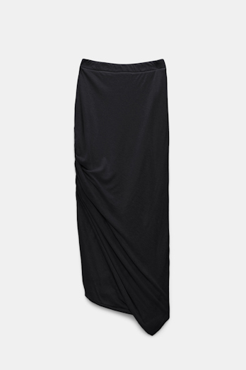 Dorothee Schumacher Three-layer, fine jersey skirt pure black