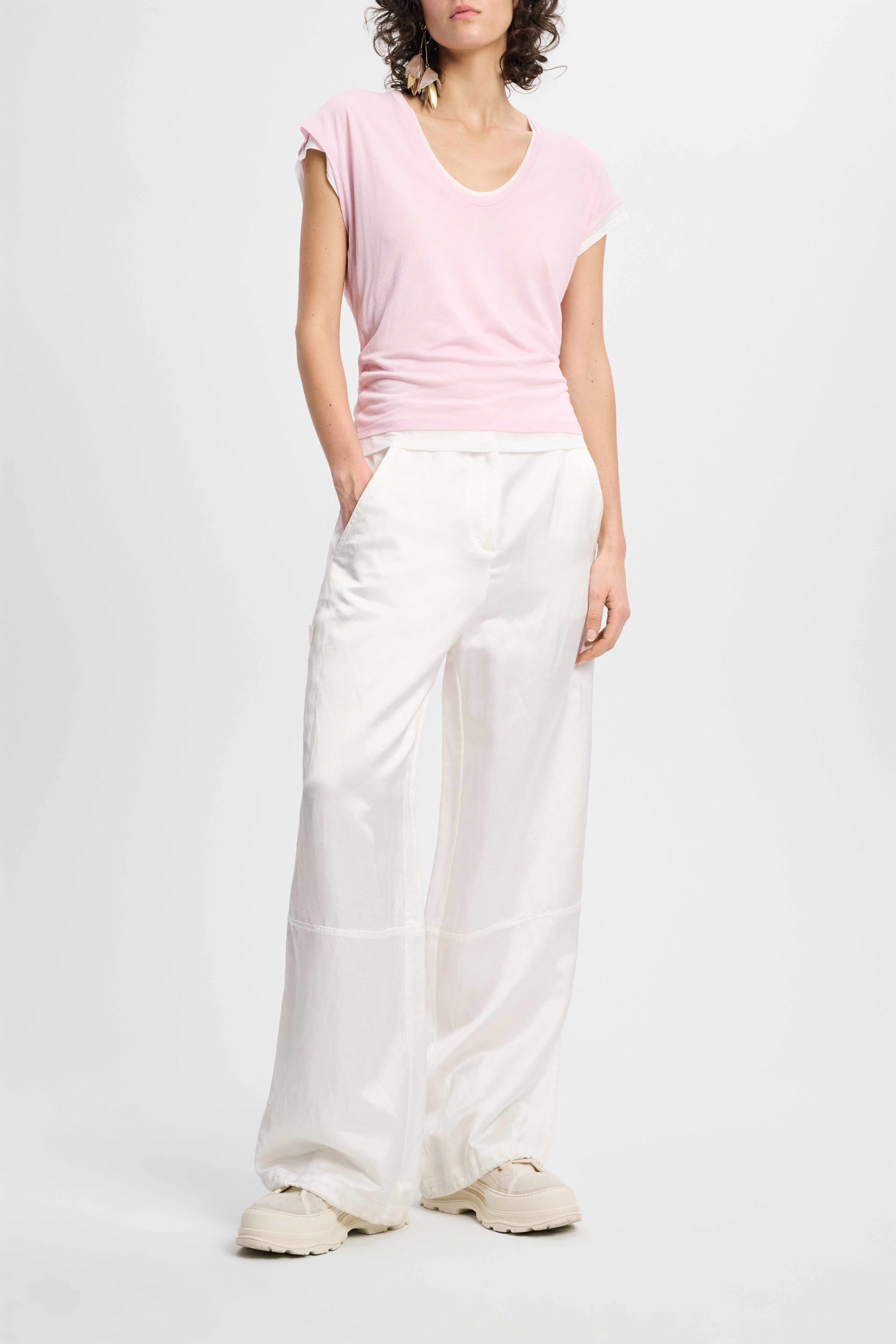 Dorothee Schumacher Double-layer sleeveless top with draped