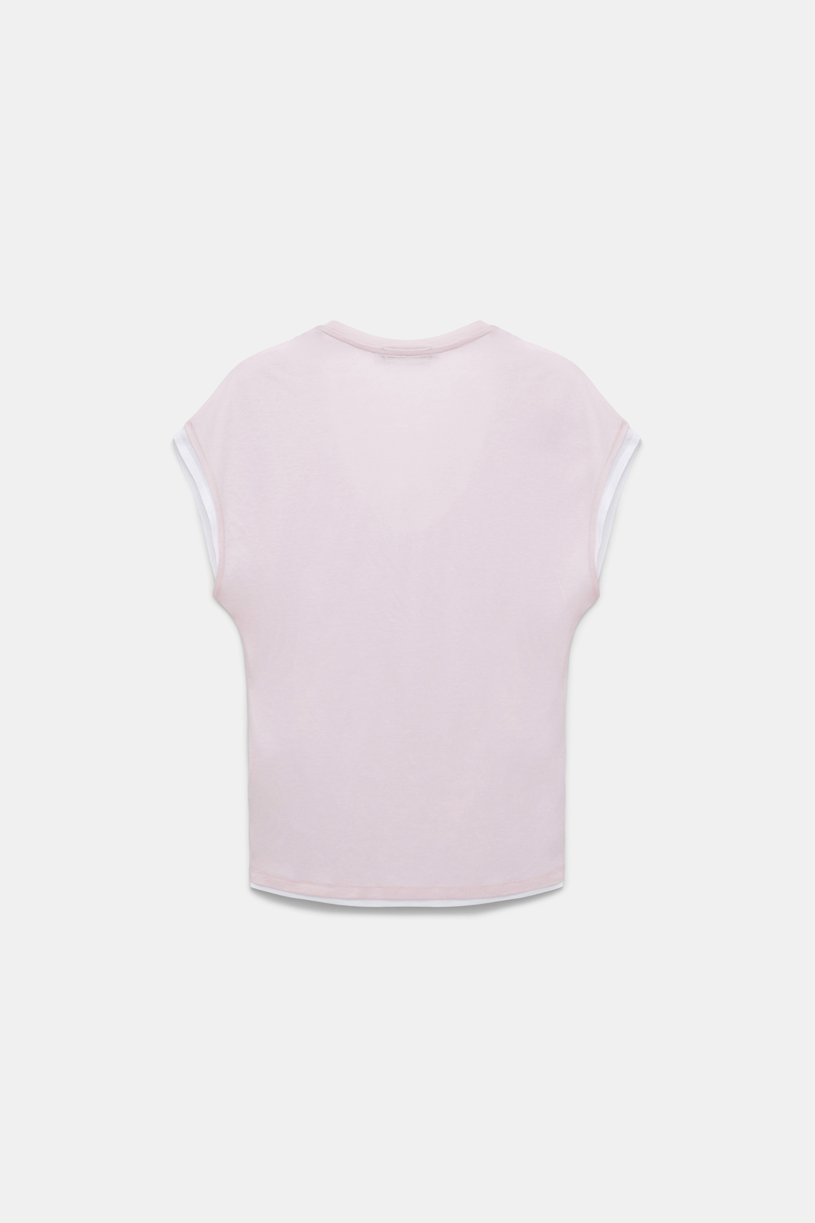 Dorothee Schumacher T-Shirt im Layer-Look white and rose mix