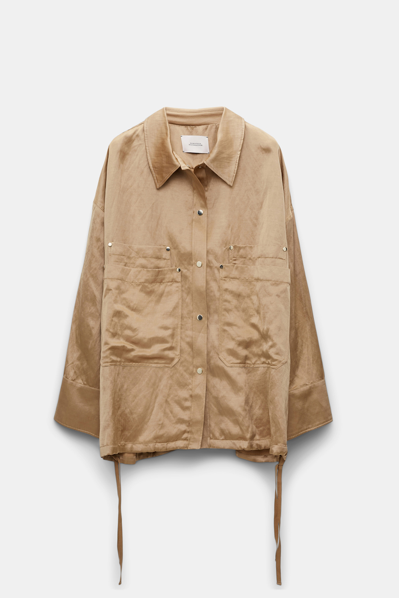 Shop Dorothee Schumacher Slouchy Jacket In Beige