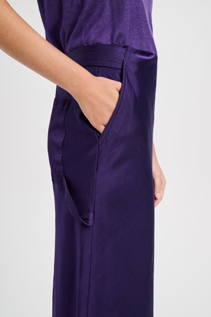 Dorothee Schumacher Slouchy pencil skirt dark purple