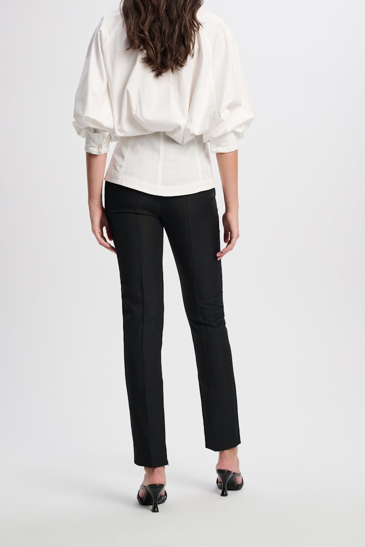 Dorothee Schumacher Cotton poplin blouse with a draped back pure white
