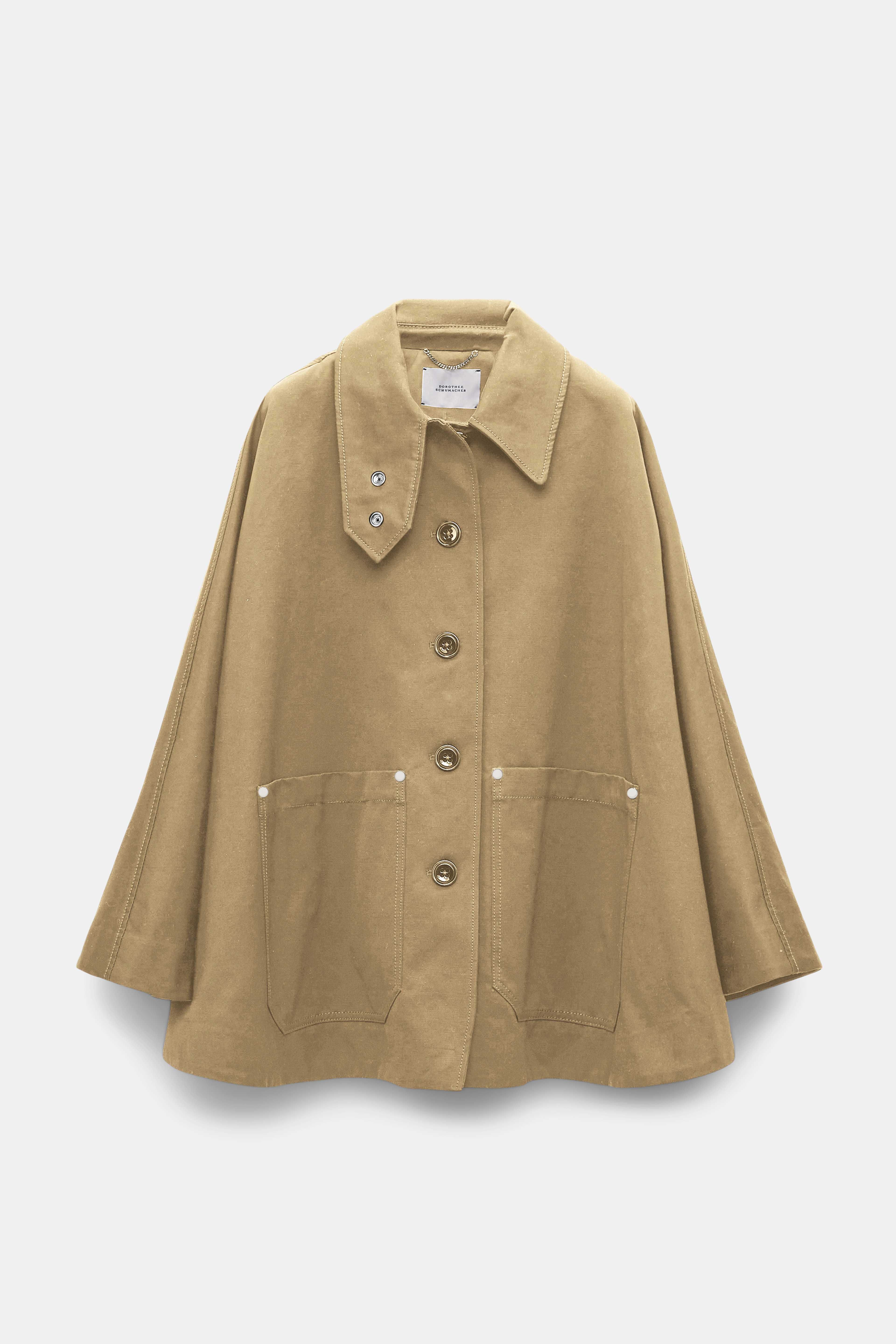 Dorothee Schumacher Cape with patch pockets warm beige