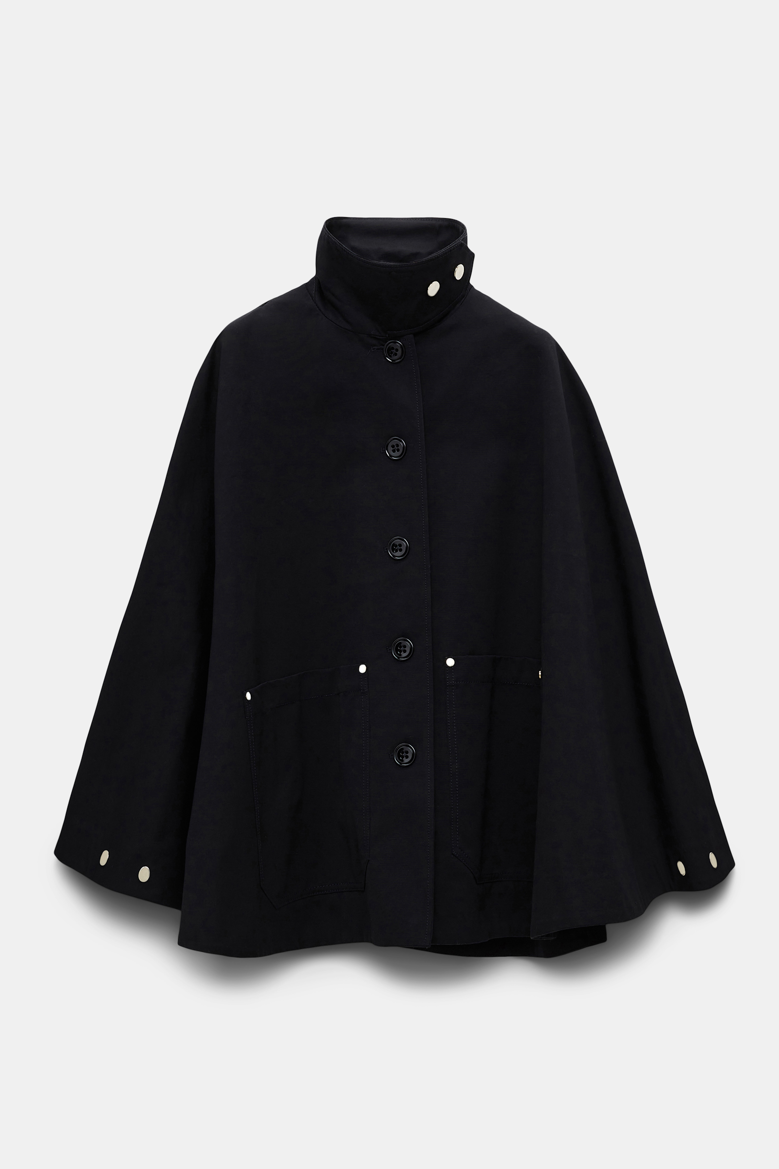 Dorothee Schumacher Cape with patch pockets pure black