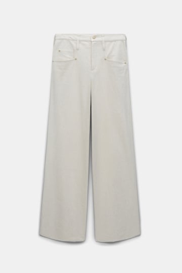 Dorothee Schumacher Relaxed cotton denim-linen pants ecru