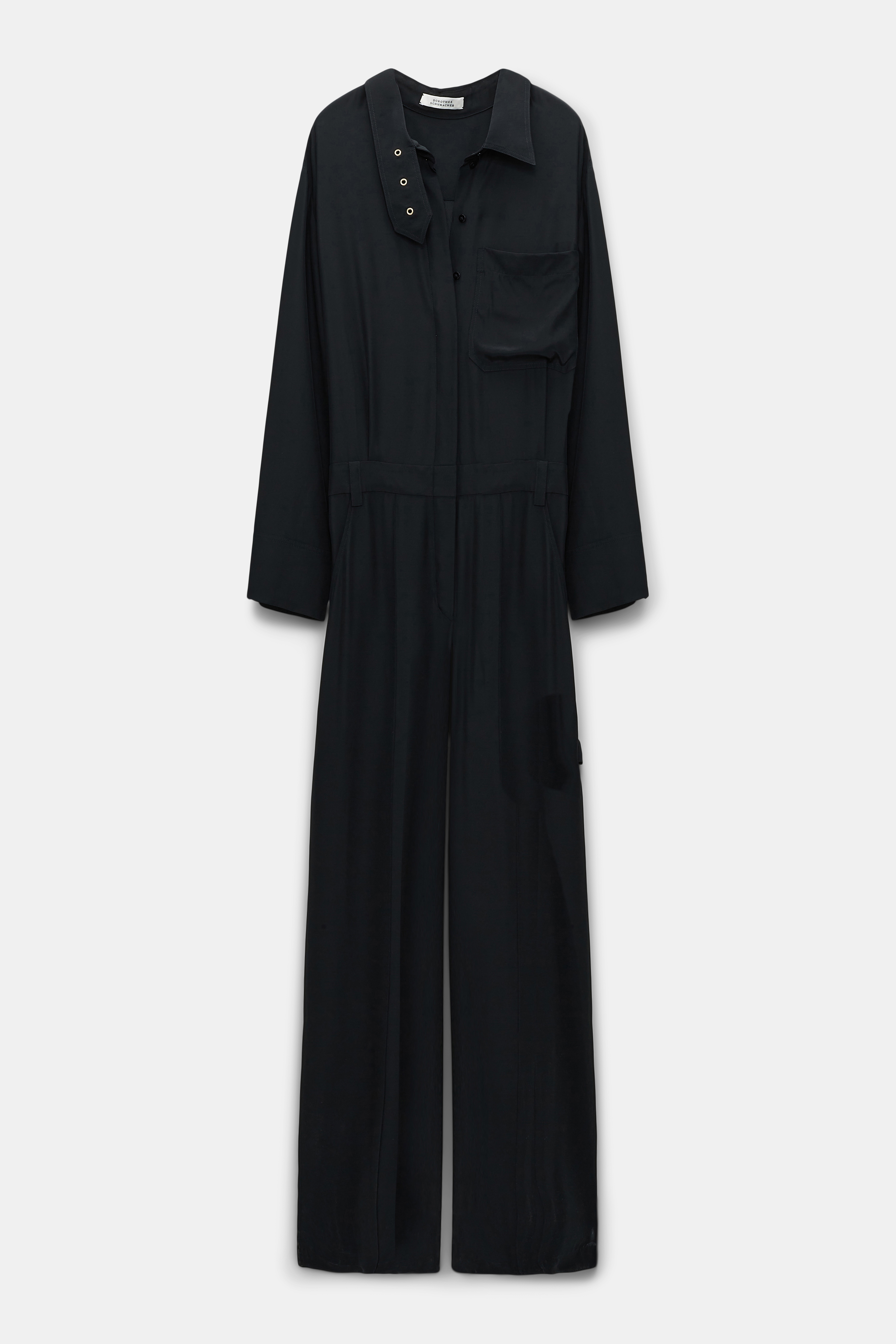 Dorothee Schumacher Overall aus Seidencharmeuse pure black