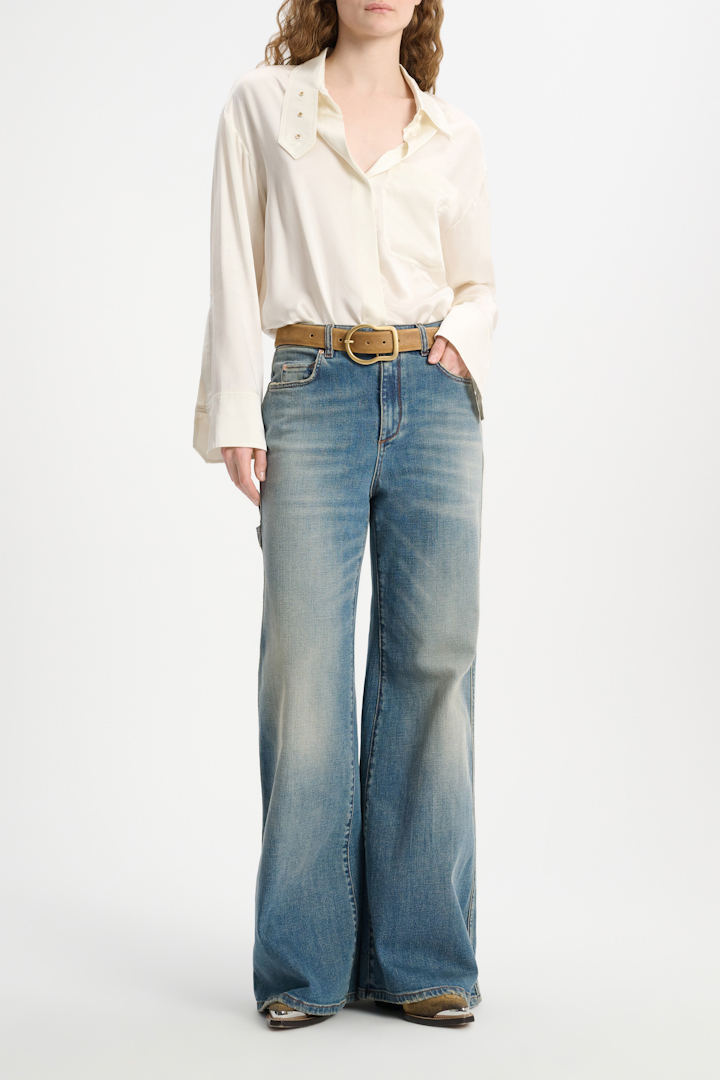 Dorothee Schumacher Pure Power Blouse in White Lilac main image 1