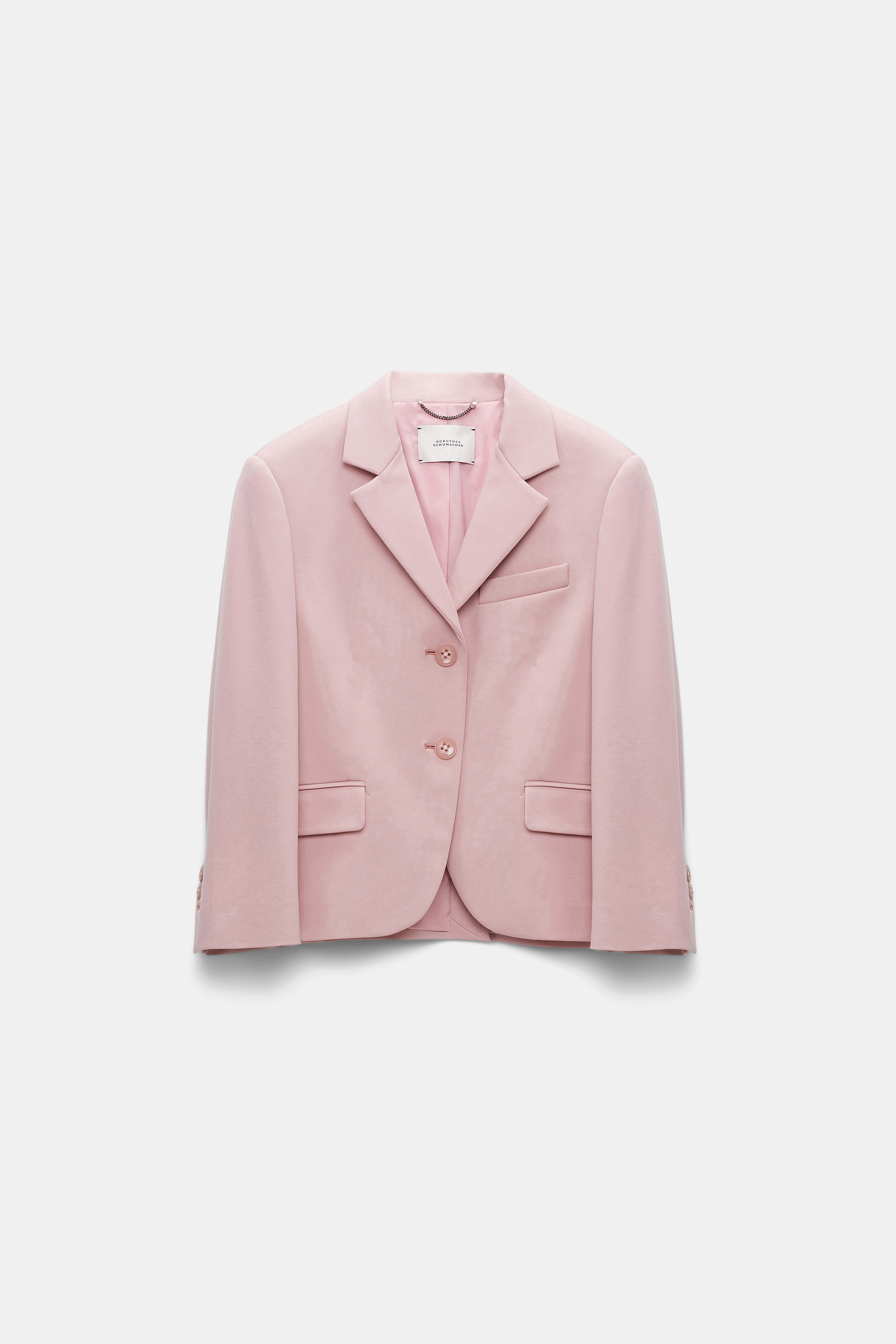 Dorothee Schumacher Cropped blazer in Punto Milano light rose
