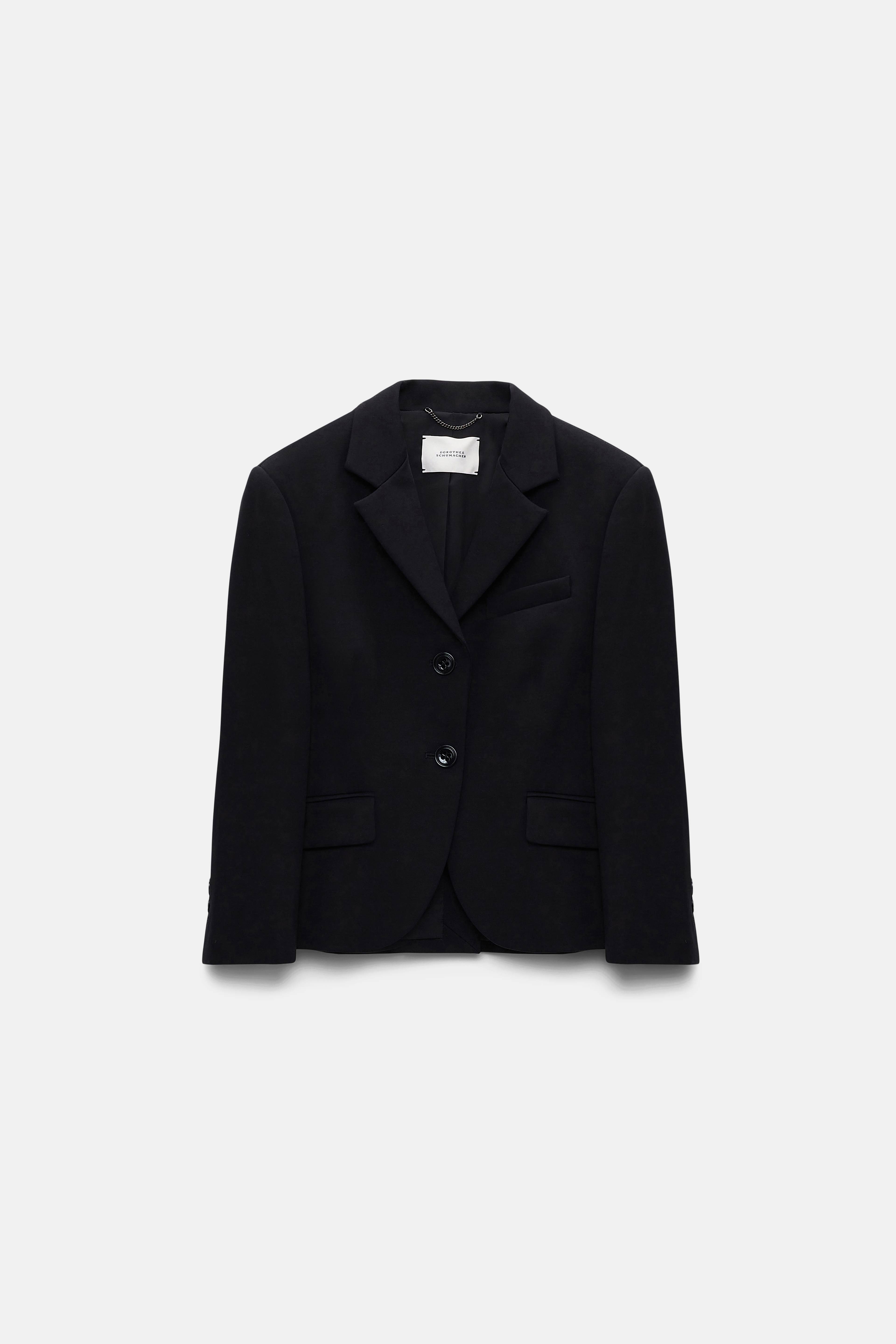 Dorothee Schumacher Cropped blazer in Punto Milano pure black