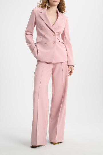 Dorothee Schumacher Double-breasted blazer in Punto Milano light rose