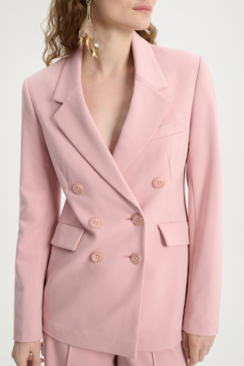 Dorothee Schumacher Double-breasted blazer in Punto Milano light rose