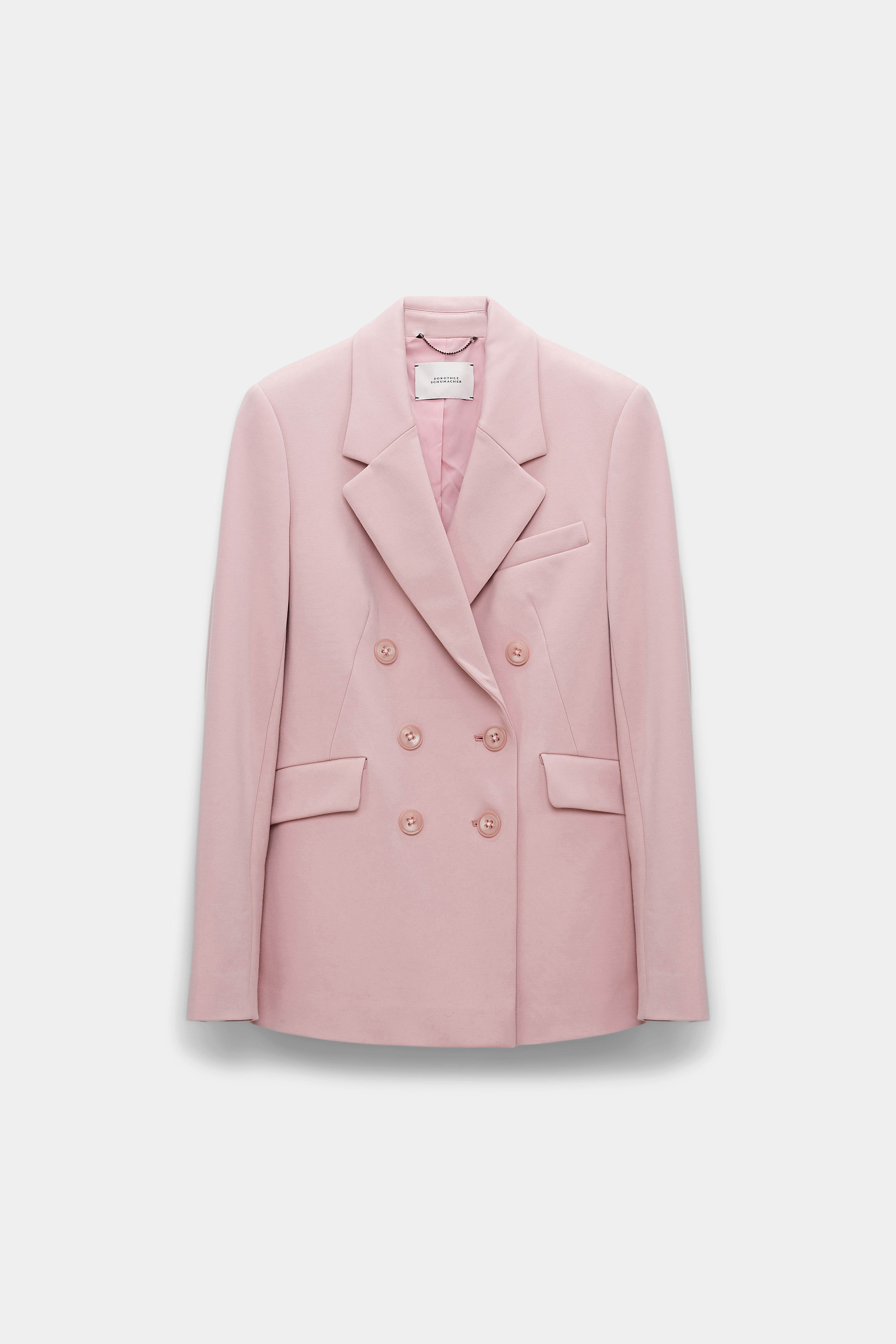 Dorothee Schumacher Doppelreihiger Blazer aus Punto Milano light rose