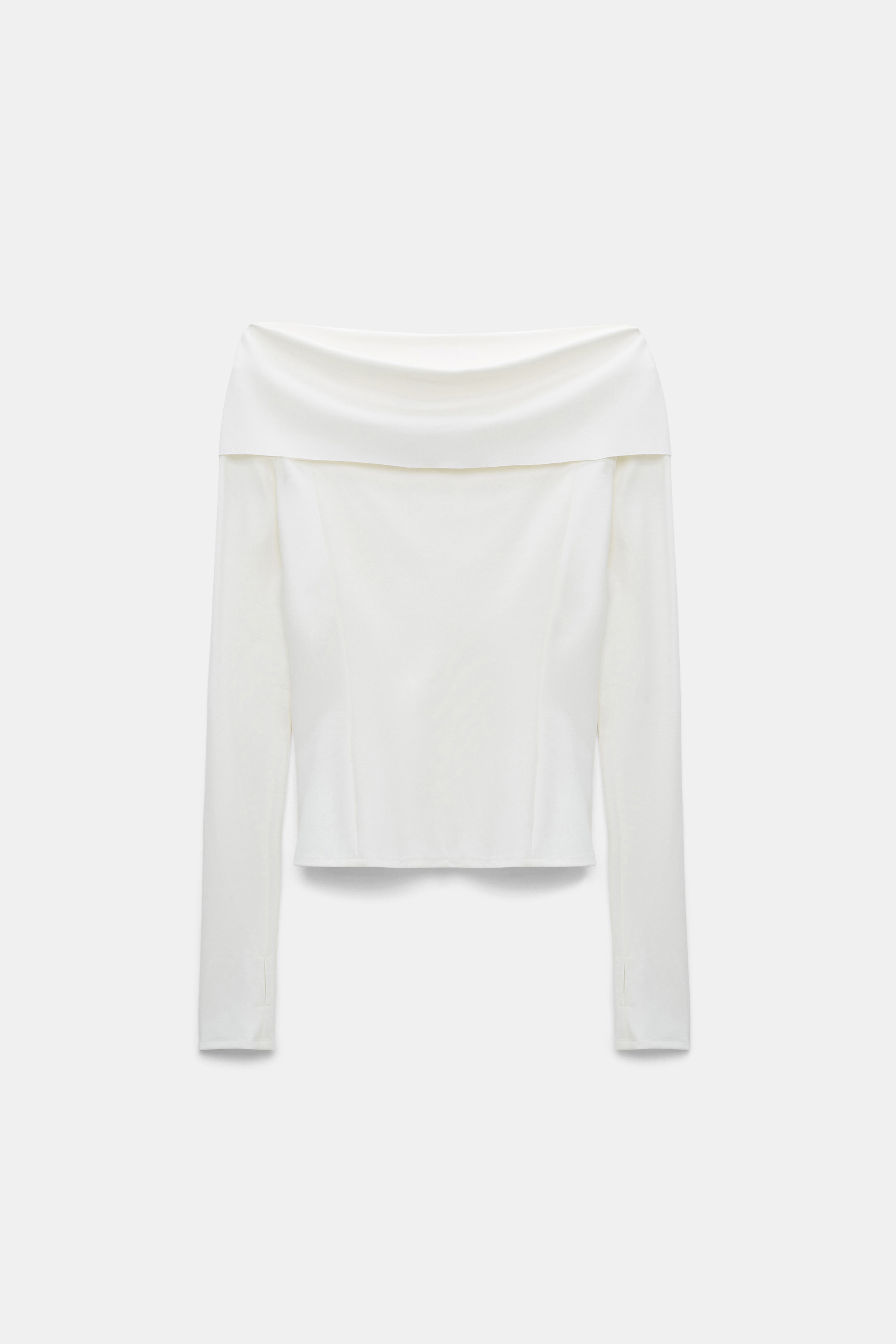 Dorothee Schumacher Off-the-shoulder top in Punto Milano camellia white