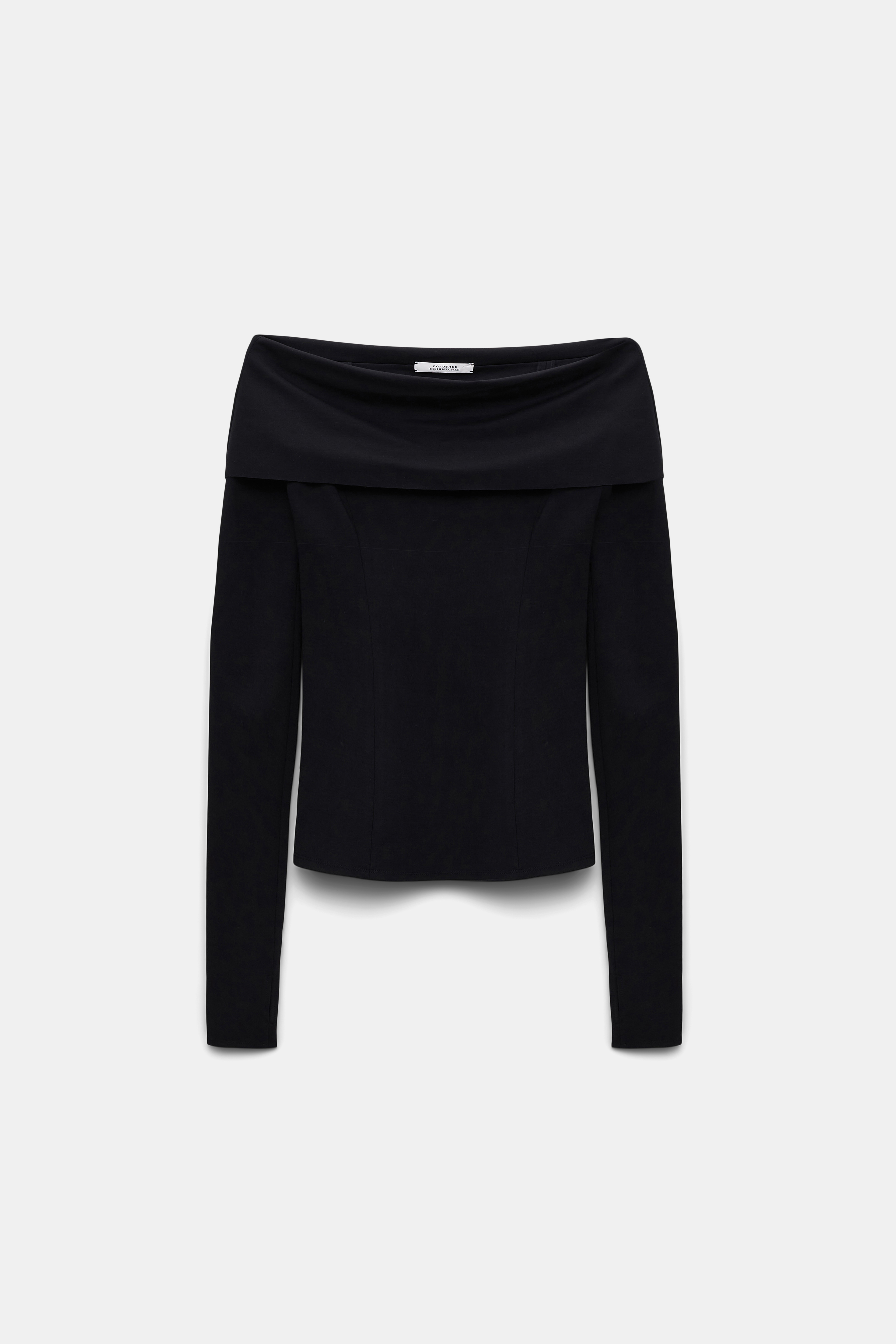 Dorothee Schumacher Off-Shoulder Bluse aus Punto Milano pure black