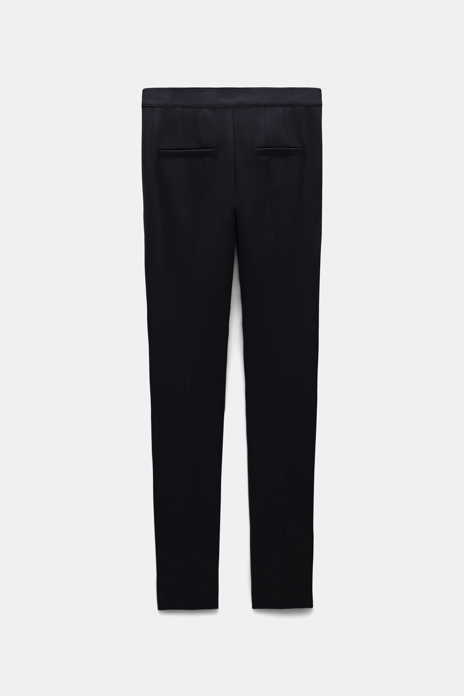 Dorothee Schumacher Slim fit pants in Punto Milano with pintucks pure black