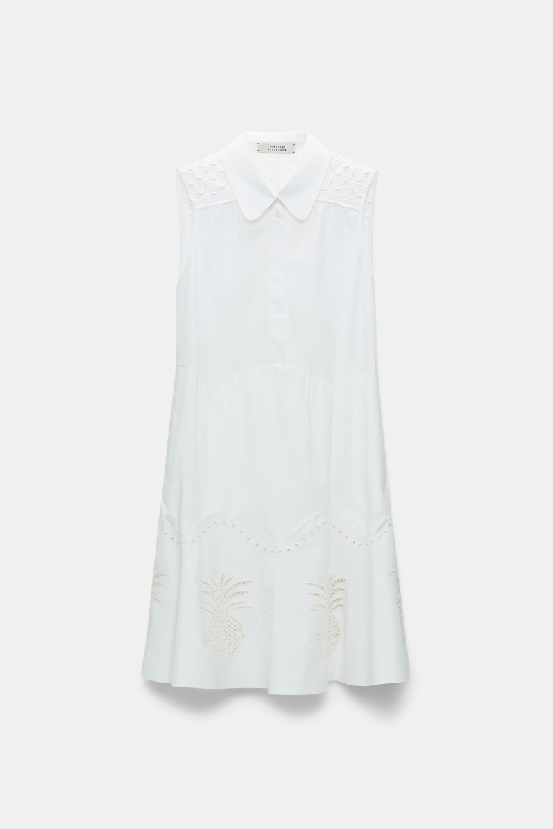 Shop Dorothee Schumacher Cotton Poplin Mini-dress In White