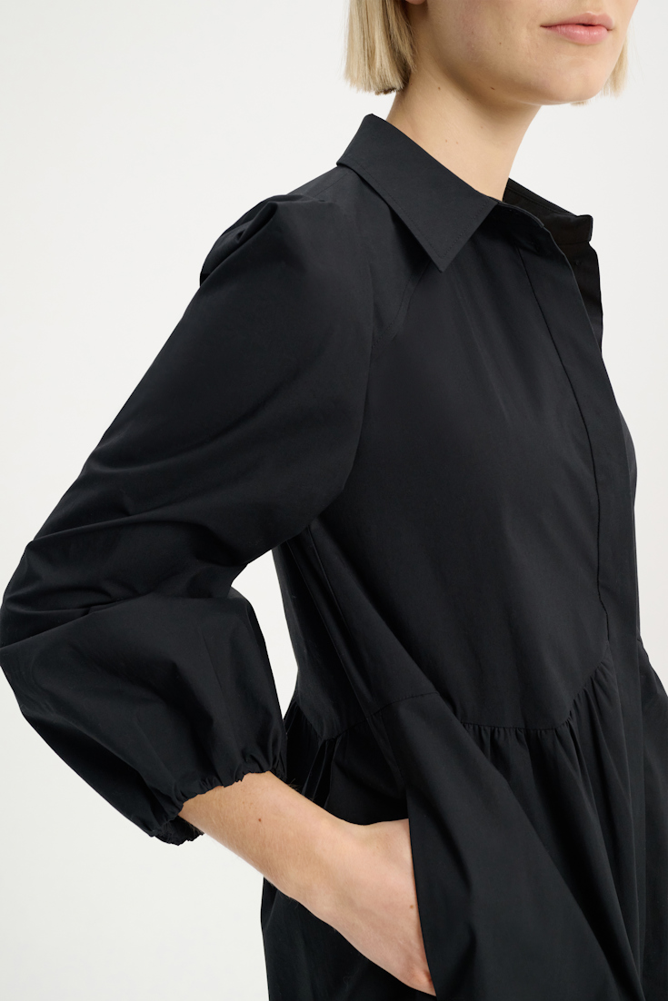 Dorothee Schumacher Cotton poplin shirtdress pure black