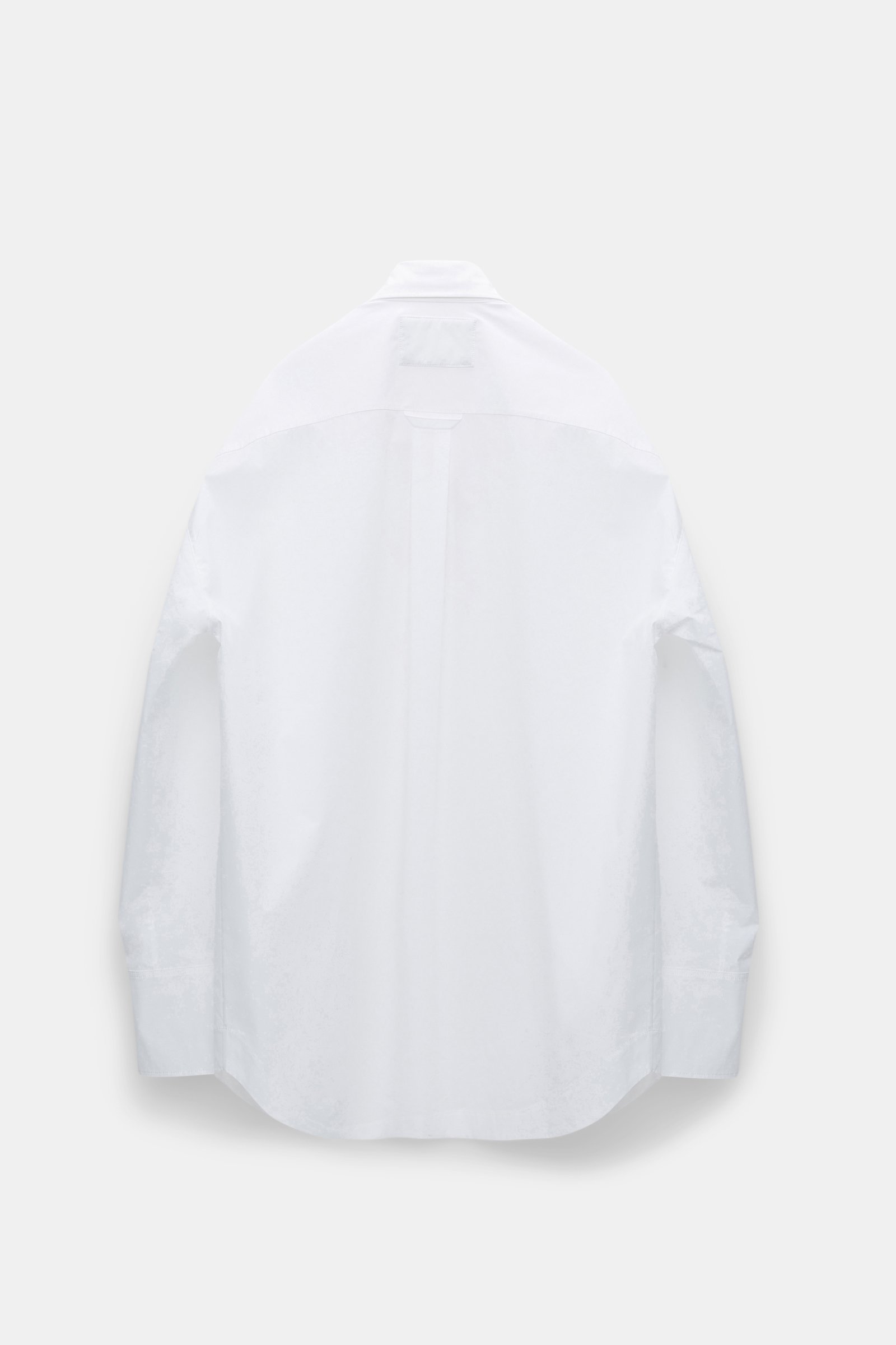 Dorothee Schumacher Oversized shirt in cotton poplin with patch pockets pure white