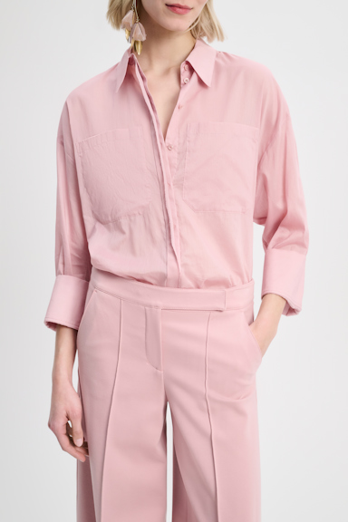 Dorothee Schumacher Oversized shirt in cotton voile light rose