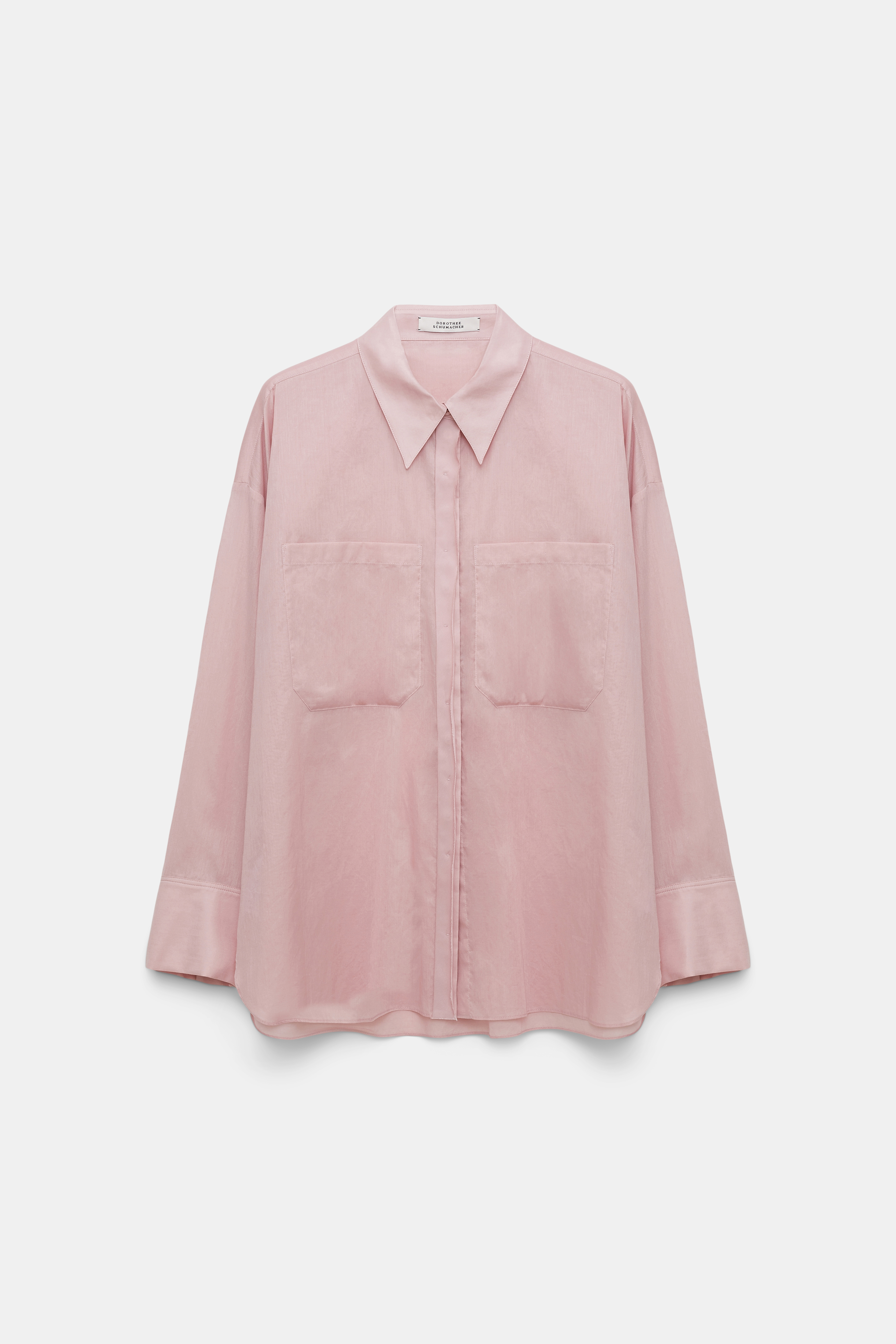 Dorothee Schumacher Oversized shirt in cotton voile light rose