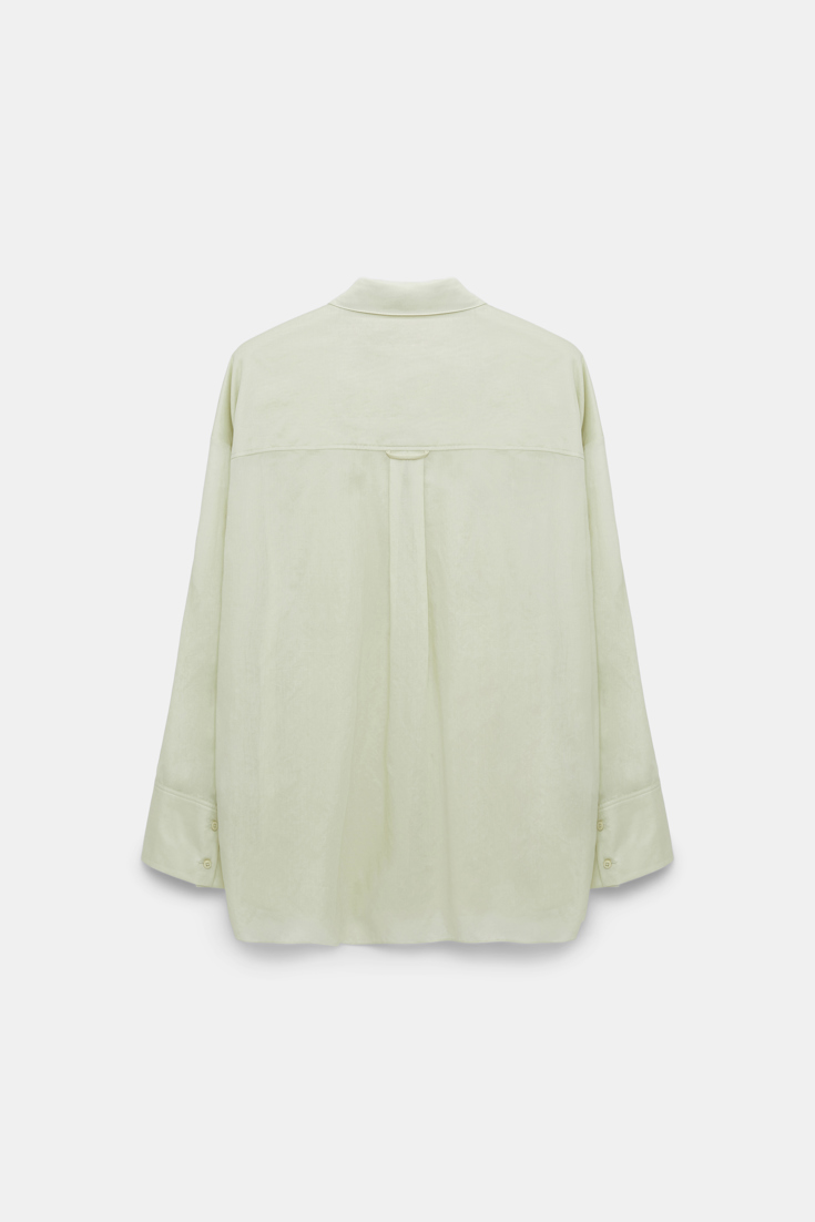 Dorothee Schumacher Oversized shirt in cotton voile light lime