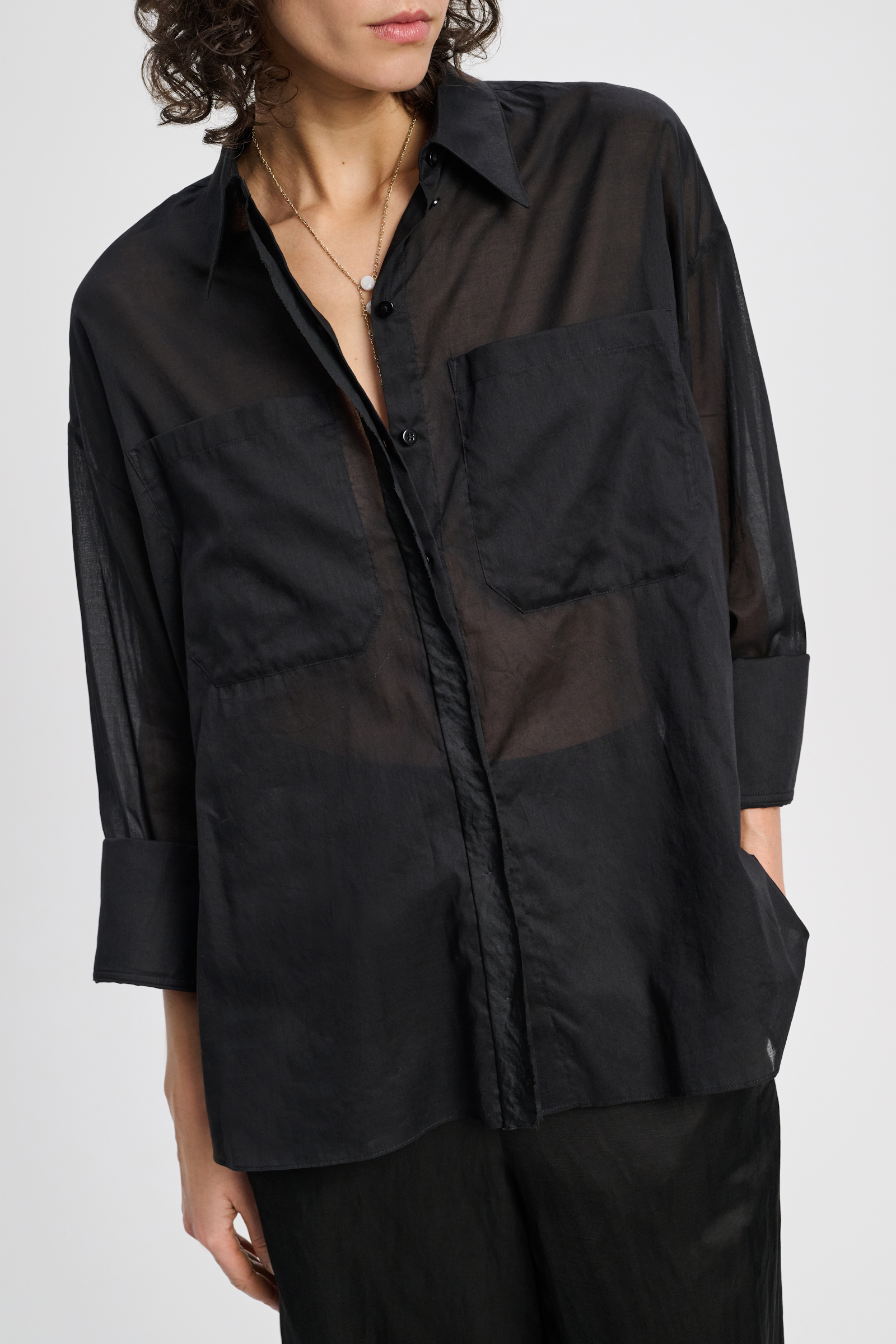 Dorothee Schumacher Oversized Bluse aus Cotton Voile pure black