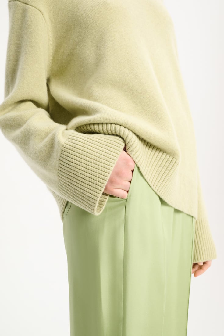 Dorothee Schumacher Silk twill pants happy green