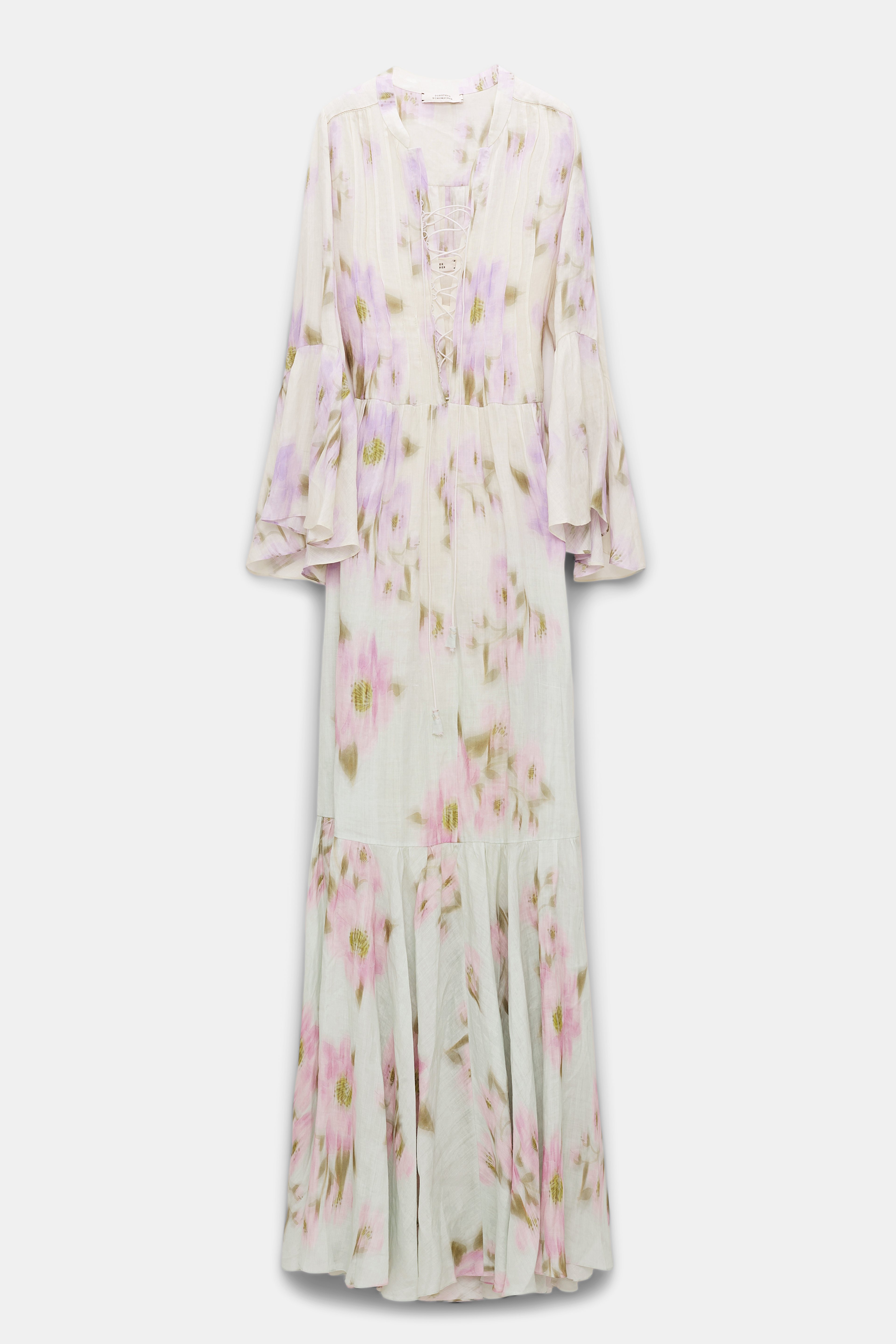 Dorothee Schumacher Maxikleid aus Ramie mit Signature Degradé Print cotton candy