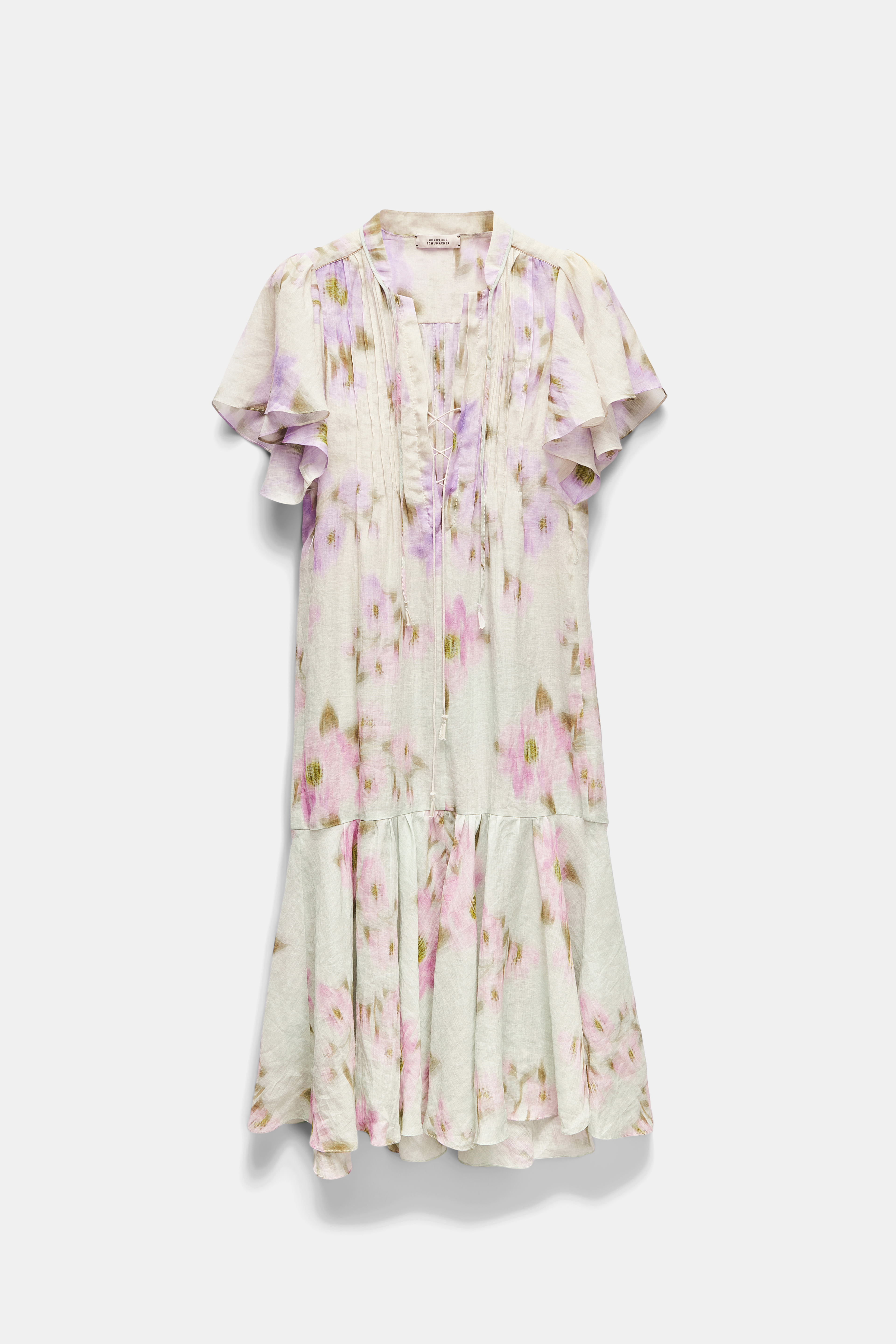 Dorothee Schumacher Ramie dress with key dégradé print cotton candy