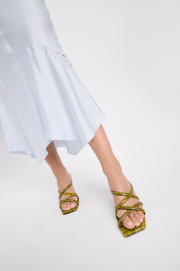 EXOTIC SHINE heeled sandal
