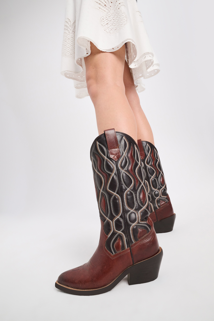 Dorothee Schumacher Cowboyboots mit Embroidery dark brown/coffee