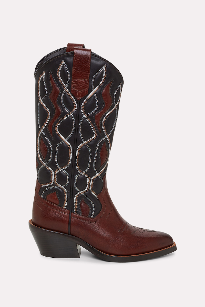 Dorothee Schumacher Embroidered Cowboy Boots In Brown