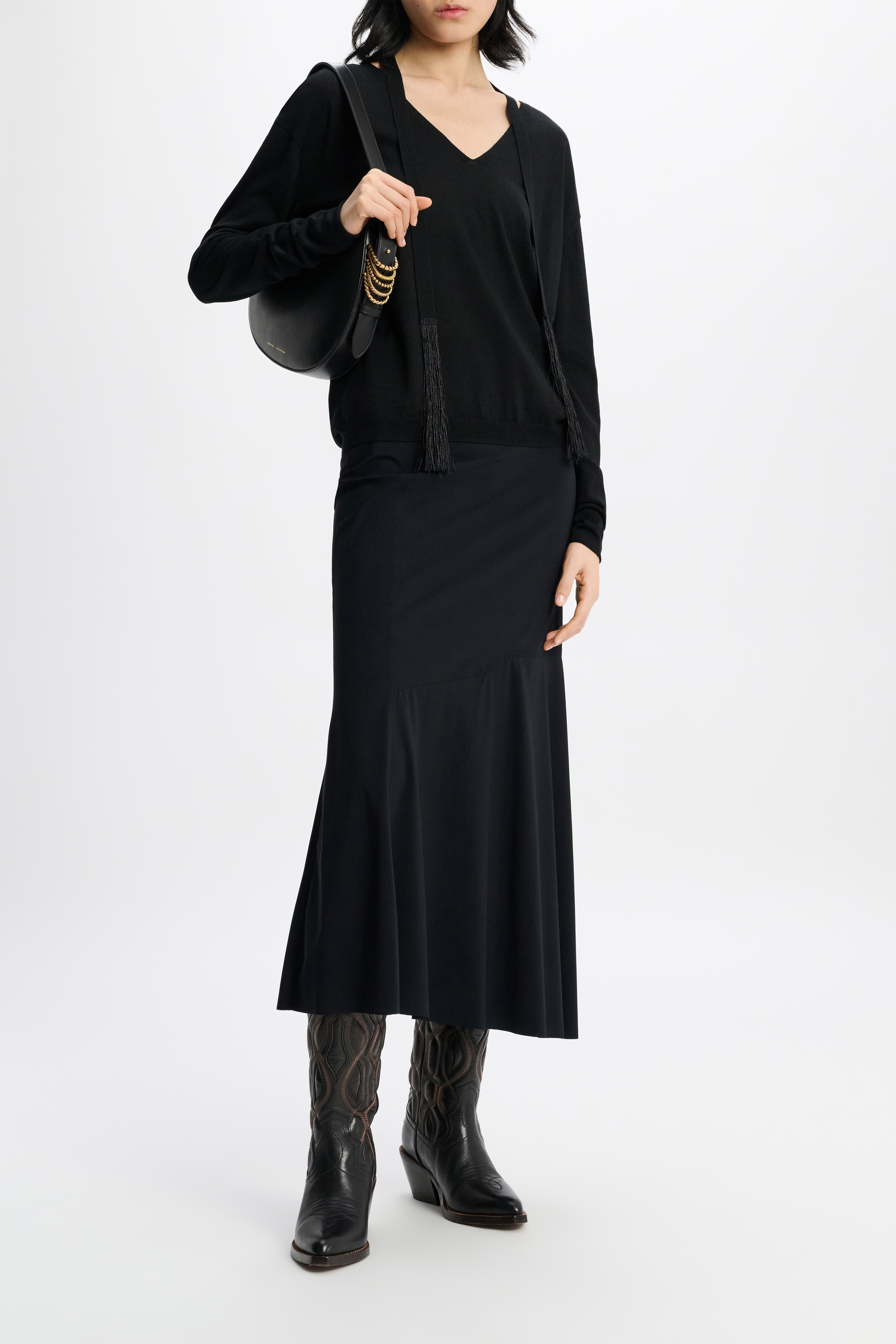 美品 DOROTHEE SCHUMACHER ジャージー パンツ 0 黒 パンツ