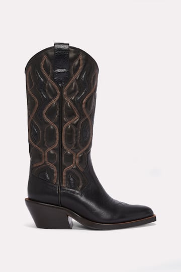 Dorothee Schumacher Embroidered cowboy boots brown and black mix