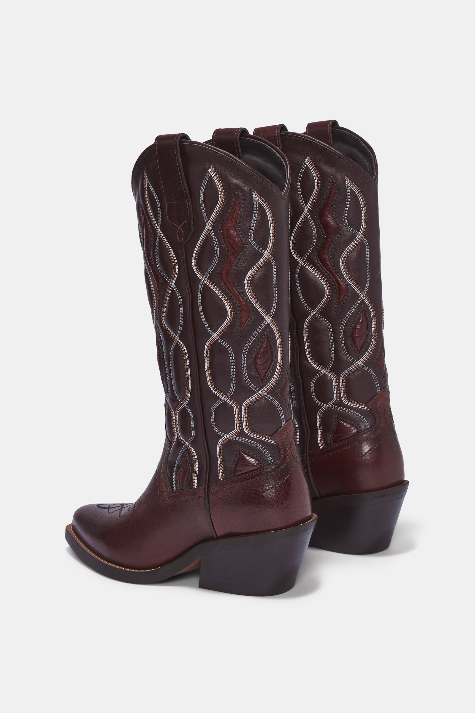 Dorothee Schumacher Embroidered cowboy boots brown mix
