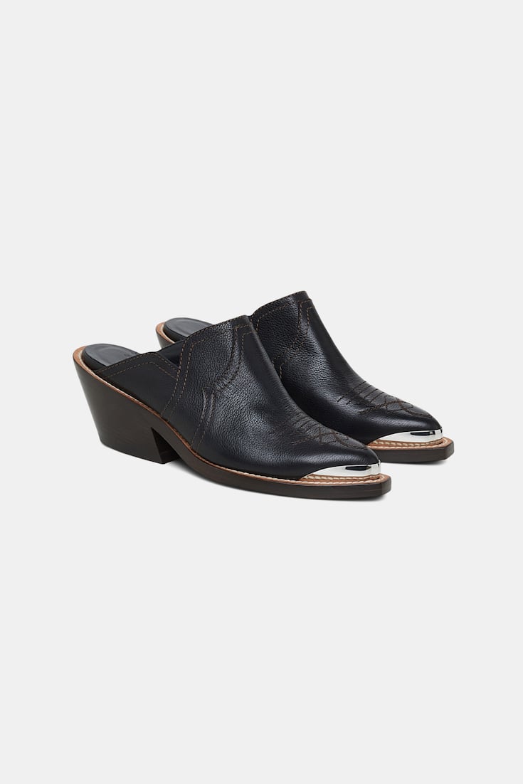 Dorothee Schumacher Western-style mules pure black