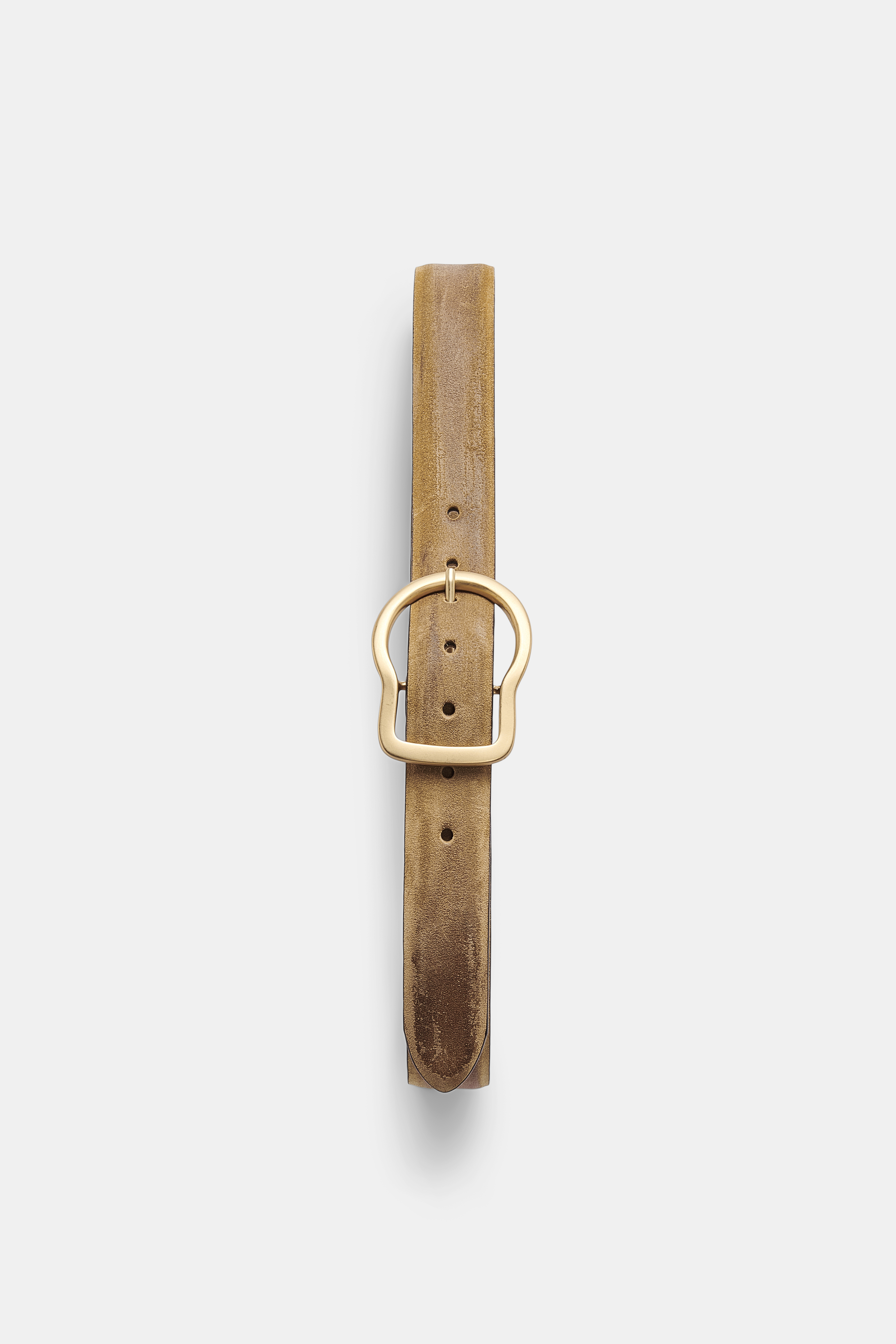 Dorothee Schumacher Waxed suede belt camel