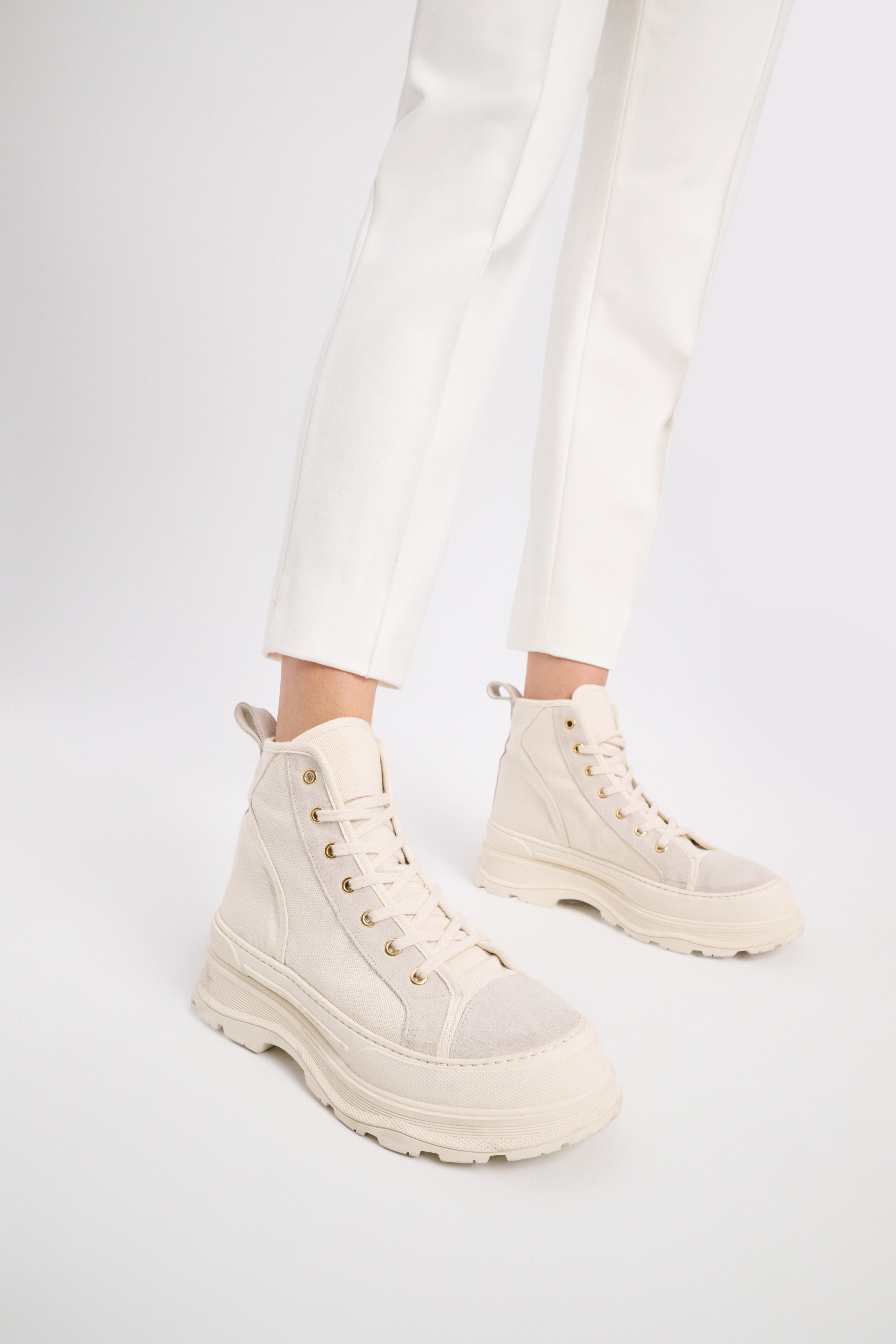 Dorothee Schumacher High-top cotton and suede