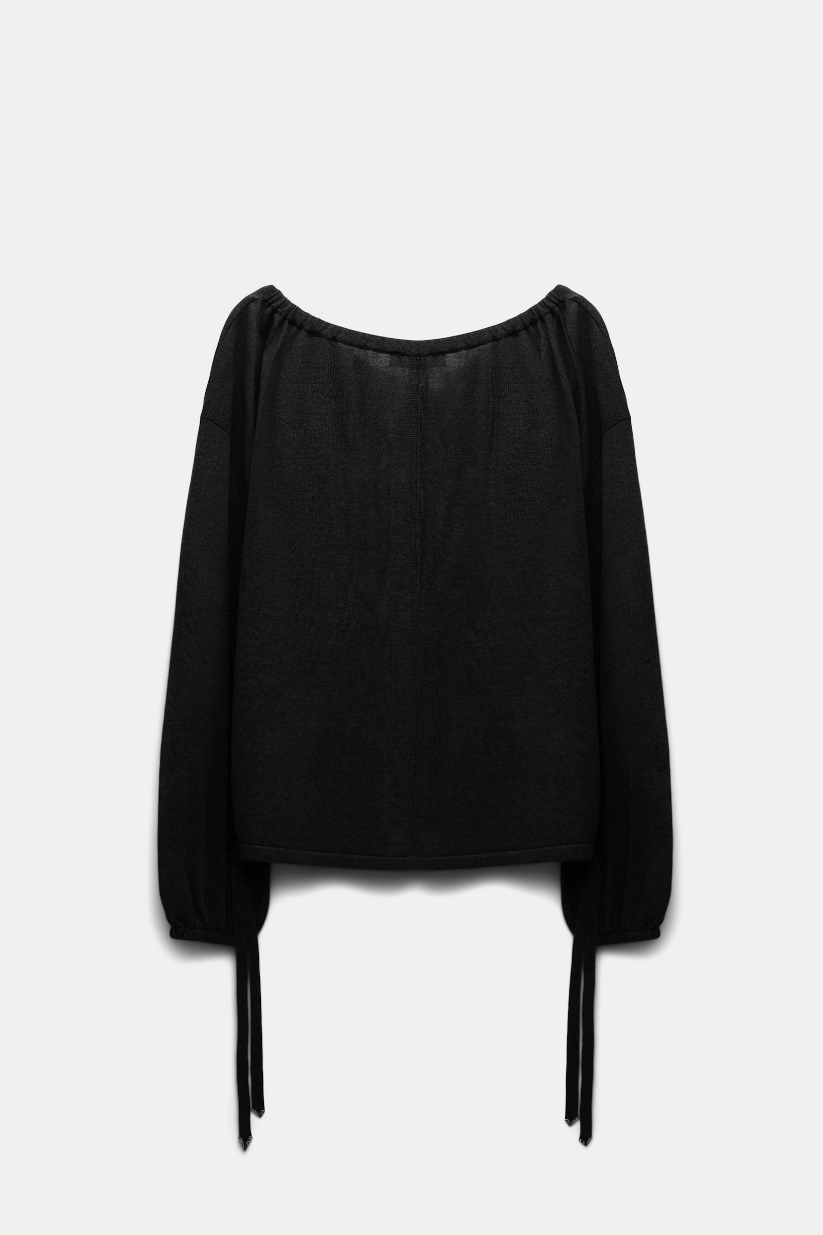 Dorothee Schumacher Pullover mit weitem Rundhalsausschnitt und Tunnelzug pure black