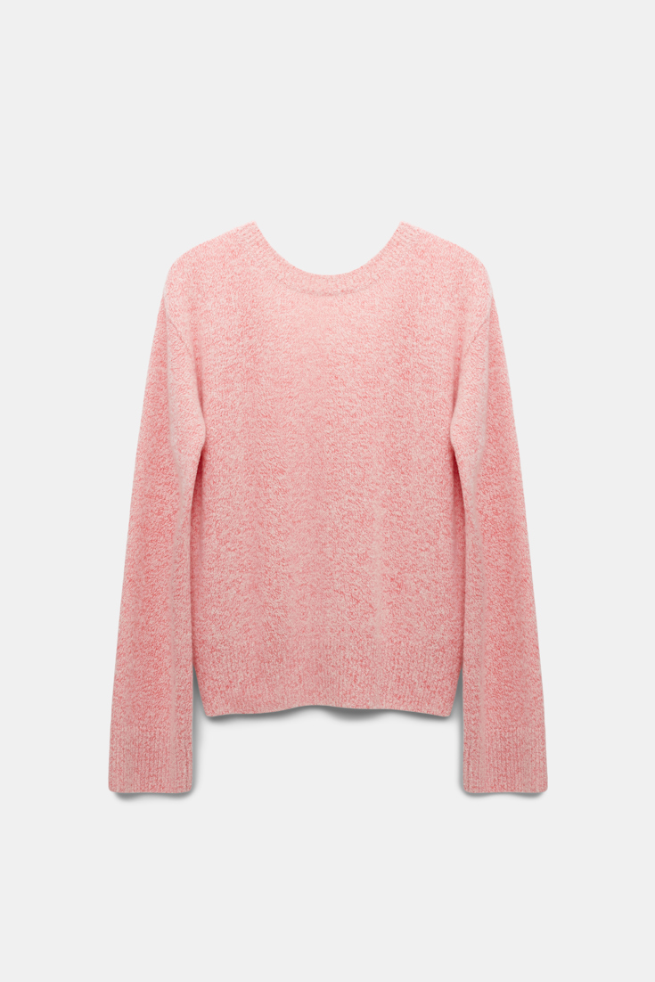 Dorothee Schumacher Softer Cardigan aus Kaschmir und Seide pink and white melange