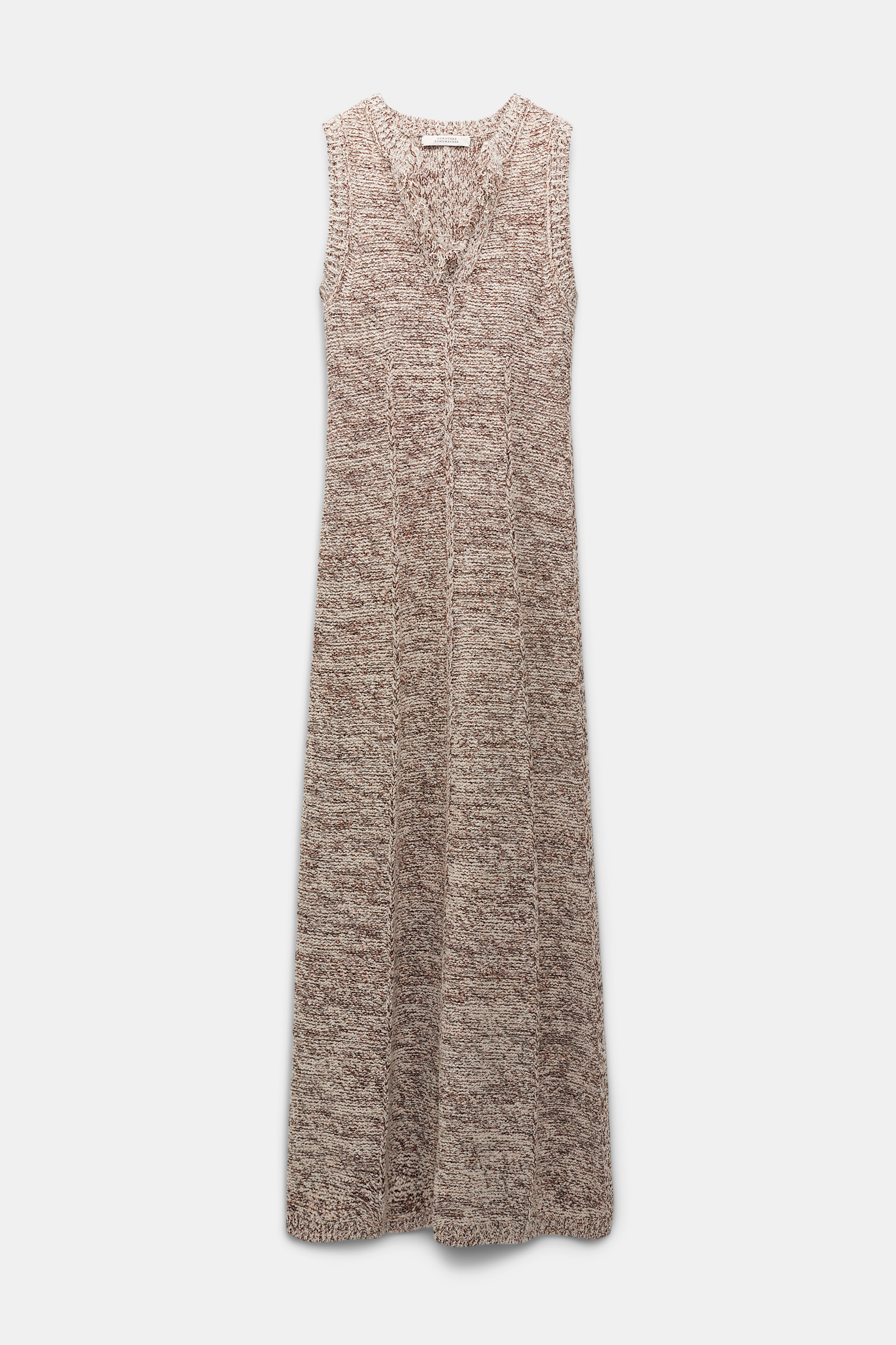 Dorothee Schumacher Kleid aus Baumwollmix mit Lurex-Effekt colorful brown mix