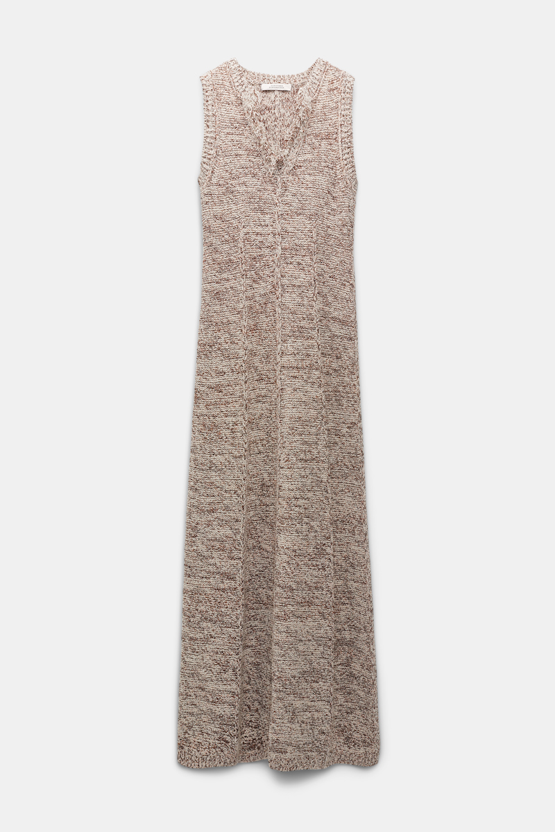 Shop Dorothee Schumacher Metallic Cotton-mix Dress With Fringe Detail In Multi Colour