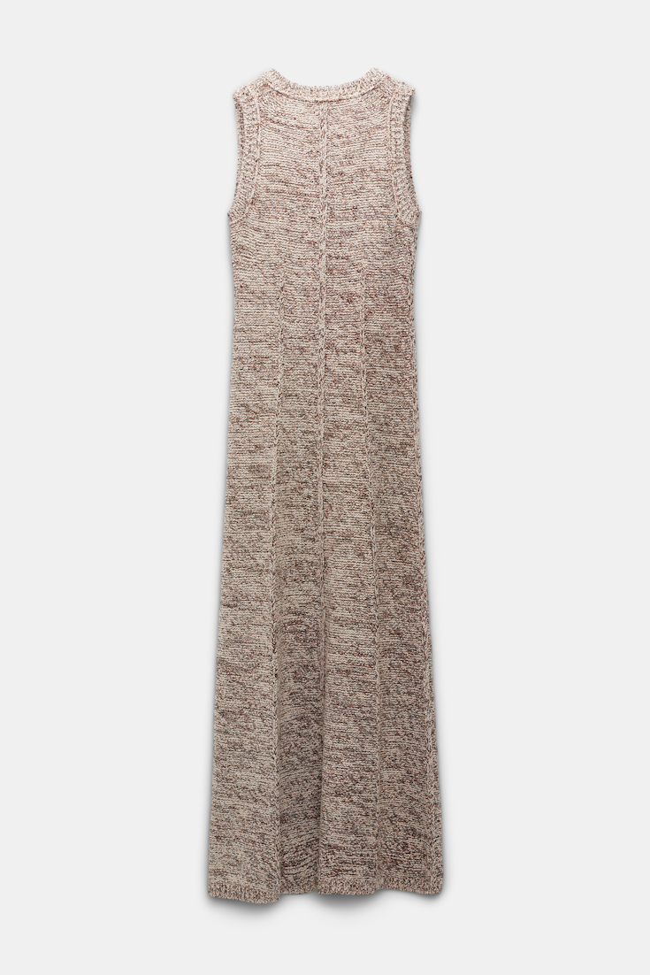 Dorothee Schumacher Kleid aus Baumwollmix mit Lurex-Effekt colorful brown mix