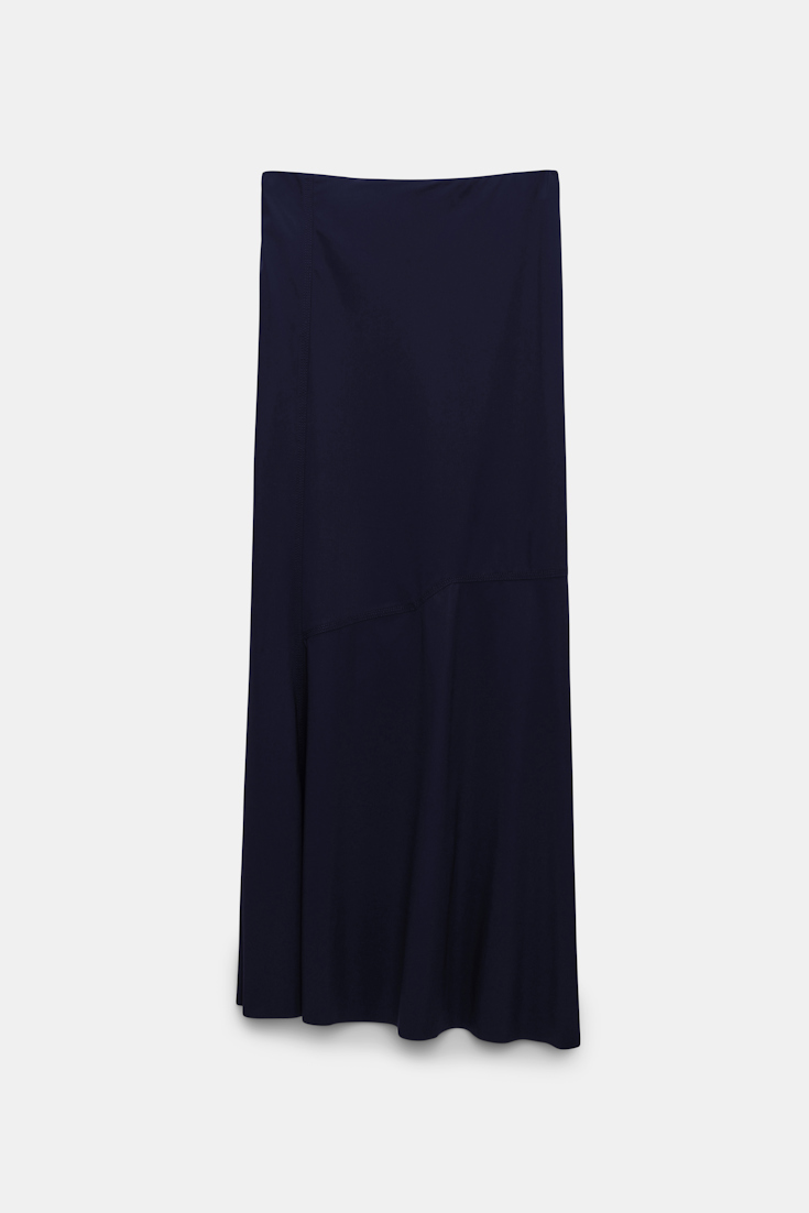 Dorothee Schumacher Midi skirt with Western-inspired detailing true navy