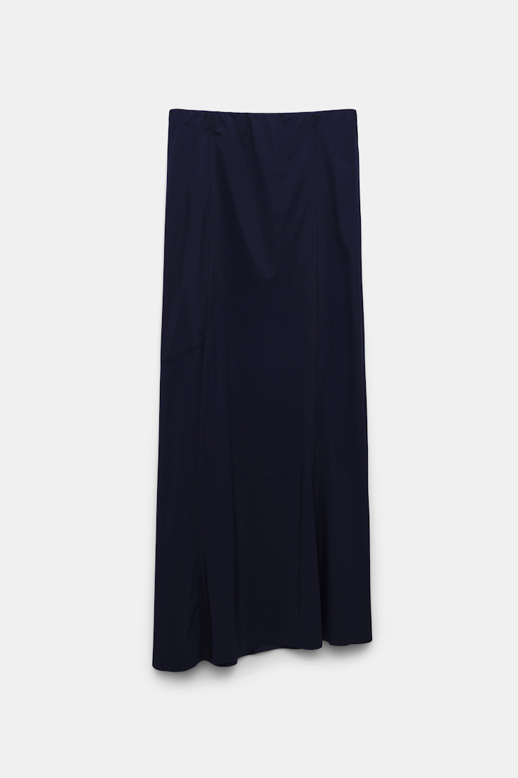 Dorothee Schumacher Midi Rock mit Westerndetails true navy